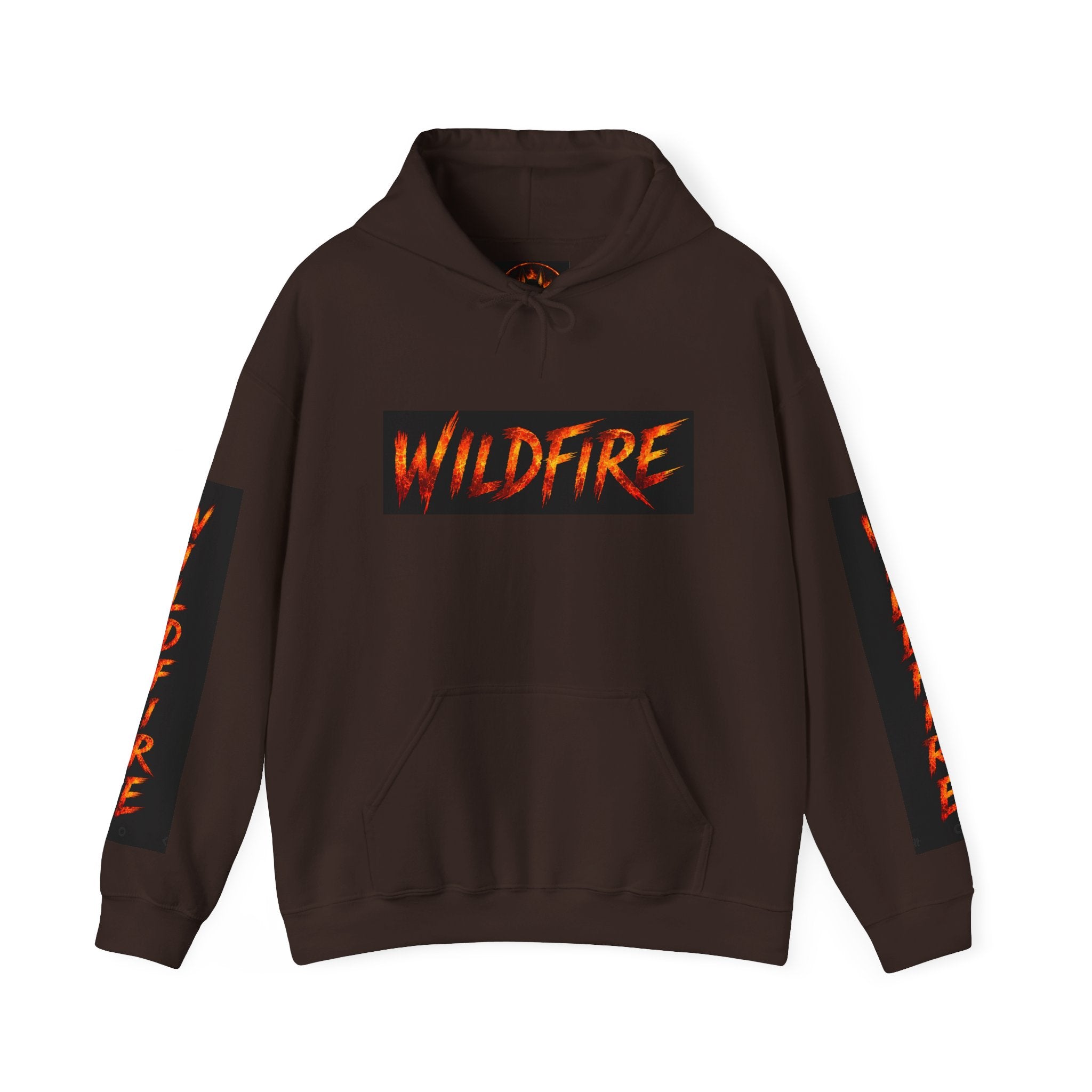 Wildfire Wings Hoodie — 'Wildfire' Flame Lettering & Back Art