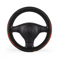 Flaming Drift Steering Wheel Cover — Black with Orange Flame Graphic