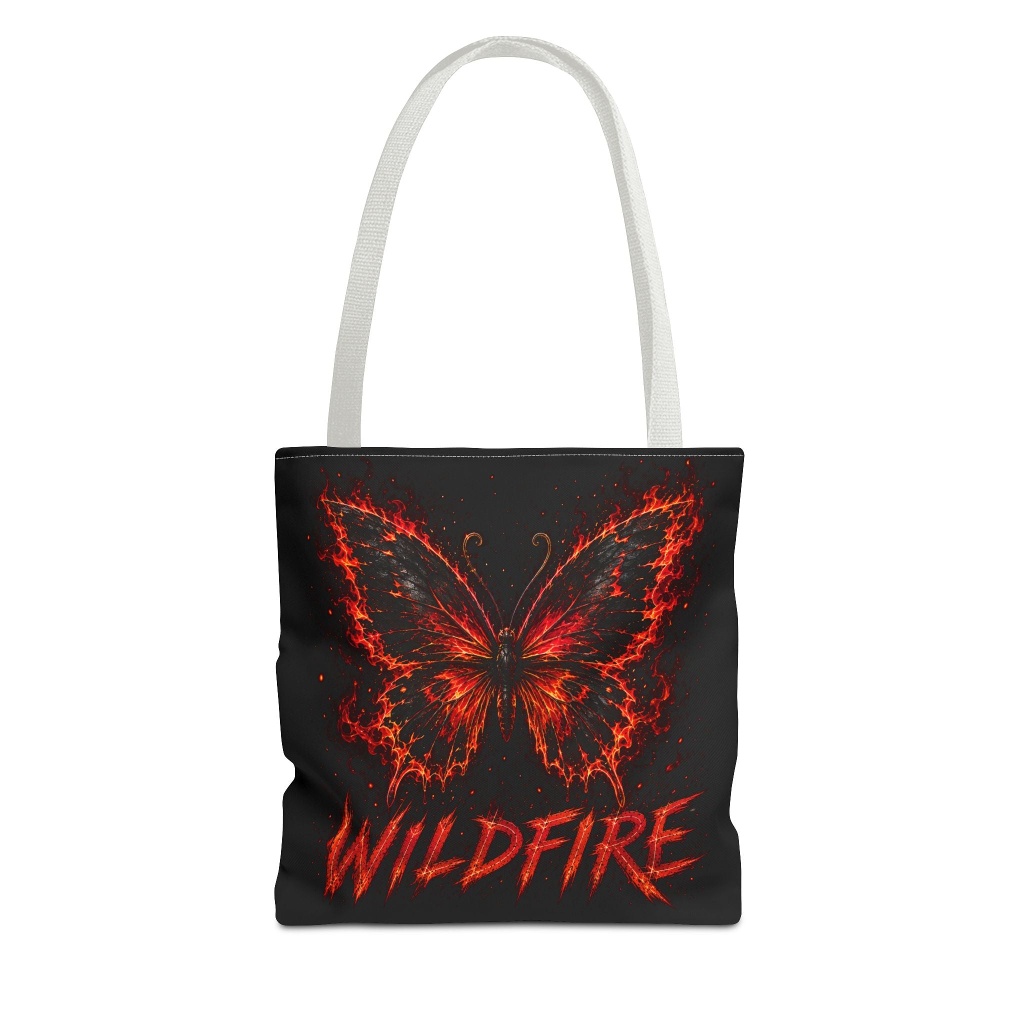 Wildfire Anubis Tote Bag — "Stay Fierce, Burn Bright" All-Over Print Tote