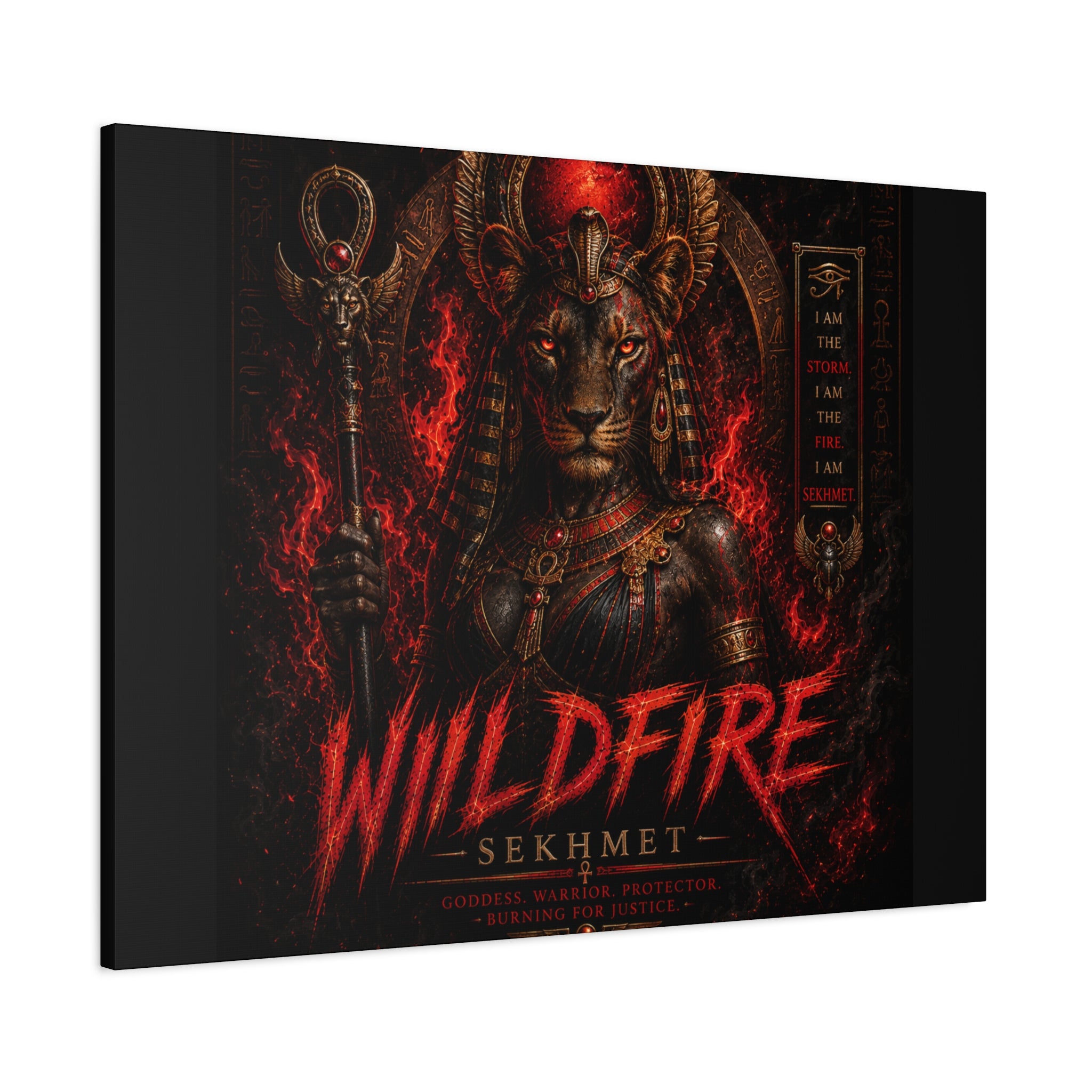 Wildfire Sekhmet Canvas — ‘WILDFIRE Matte Stretched Wall Art