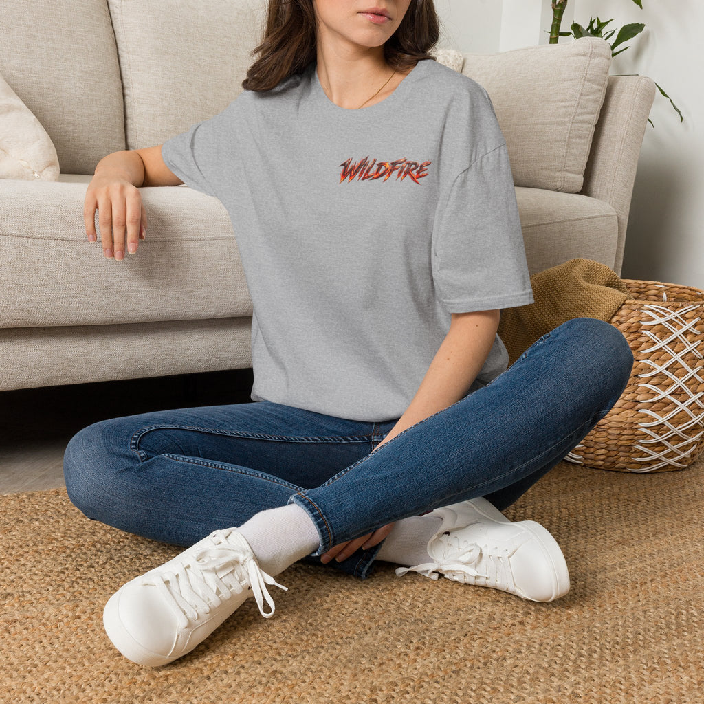 Wildfire Flame Graphic T-Shirt — Retro Flame Logo Tee