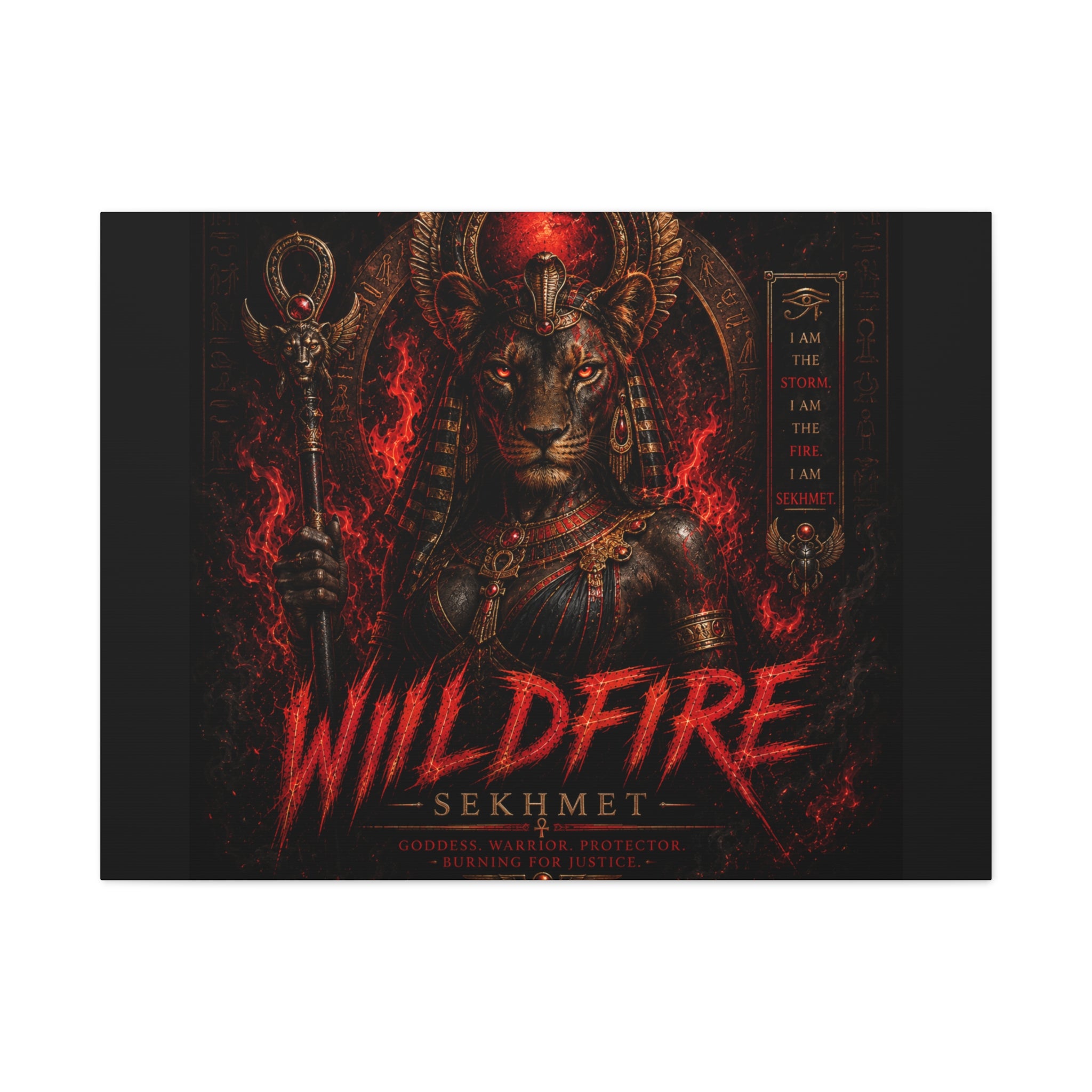 Wildfire Sekhmet Canvas — ‘WILDFIRE Matte Stretched Wall Art