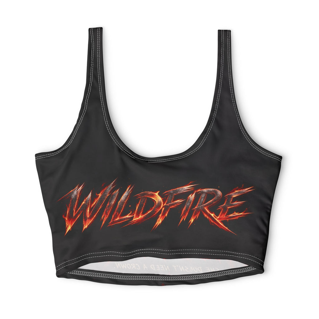 Wildfire Flame Sports Bra — 'Stay Fierce, Burn Bright' Athletic Crop Top