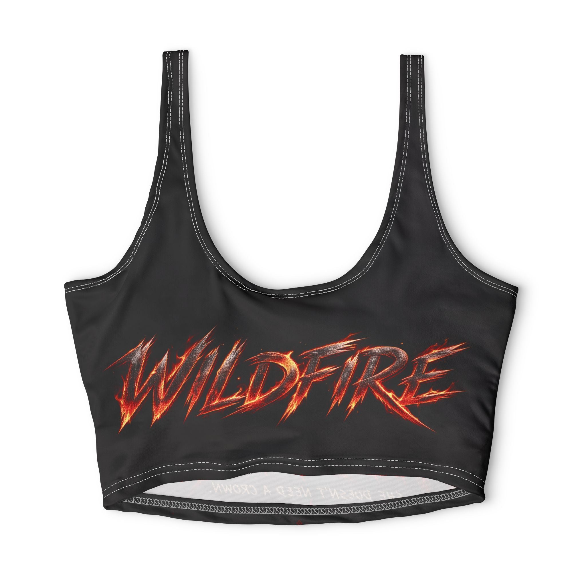 Wildfire Flame Sports Bra — 'Stay Fierce, Burn Bright' Athletic Crop Top