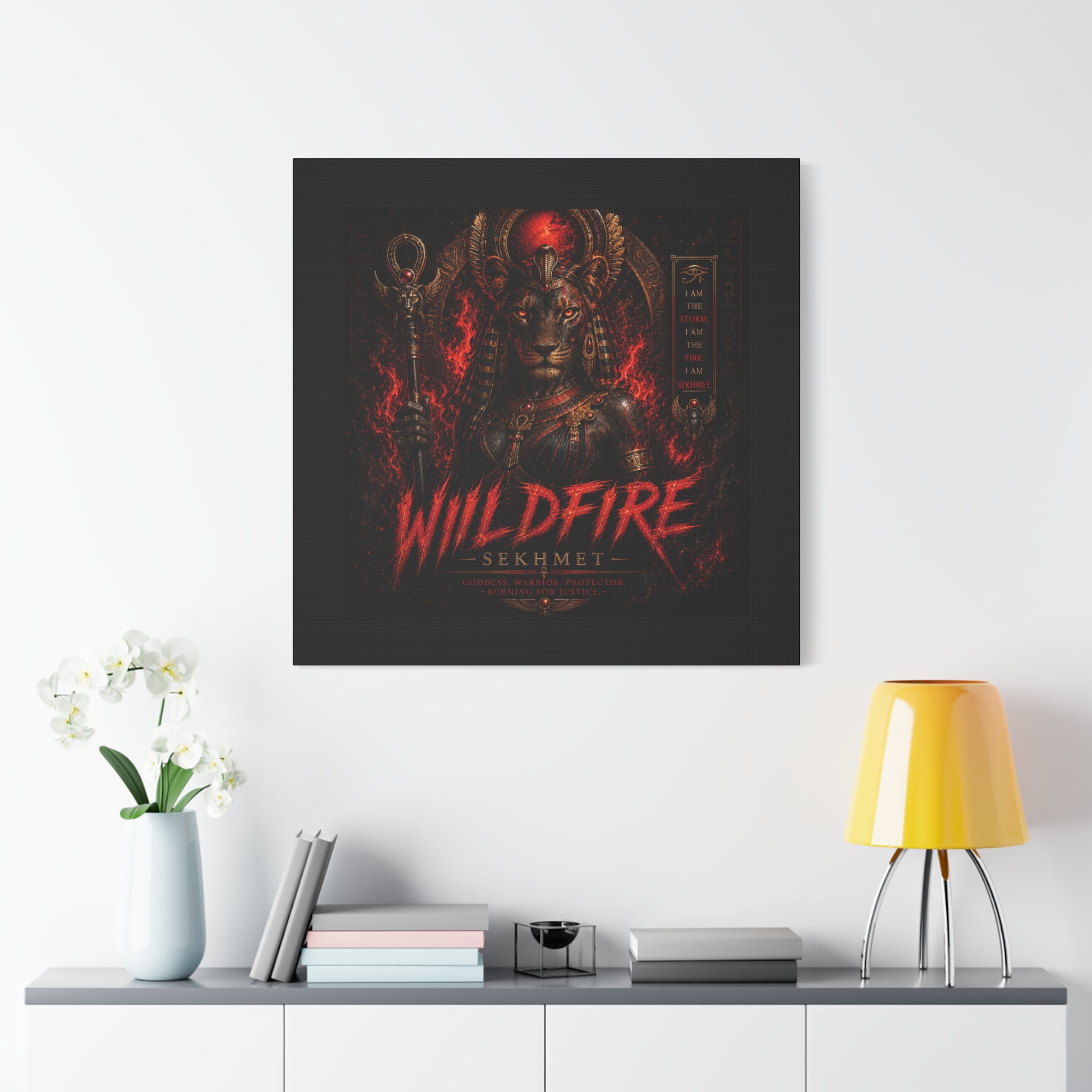 Wildfire Sekhmet Canvas — ‘WILDFIRE Matte Stretched Wall Art