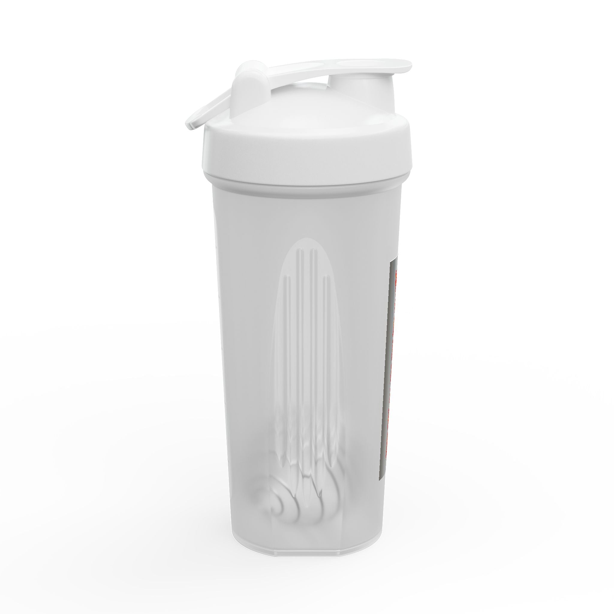 Protein Shaker Bottle — 'WILDFIRE' Flaming Vertical Logo Fitness Shaker