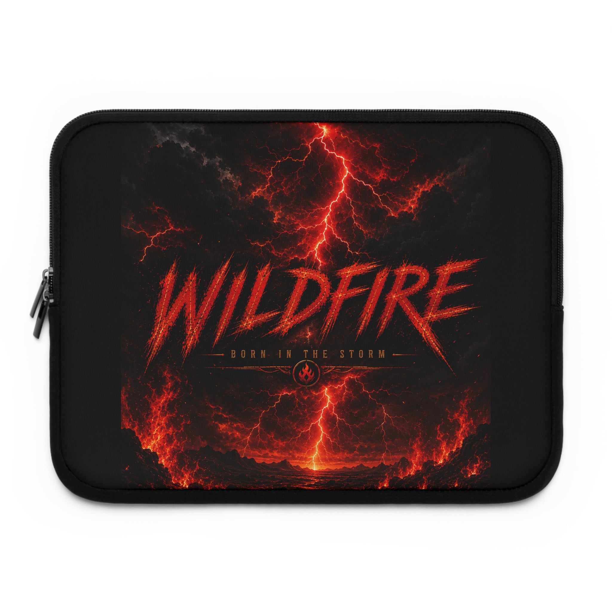 Wildfire Laptop Sleeve — 'Born in the Storm' Red Lightning Protective Case