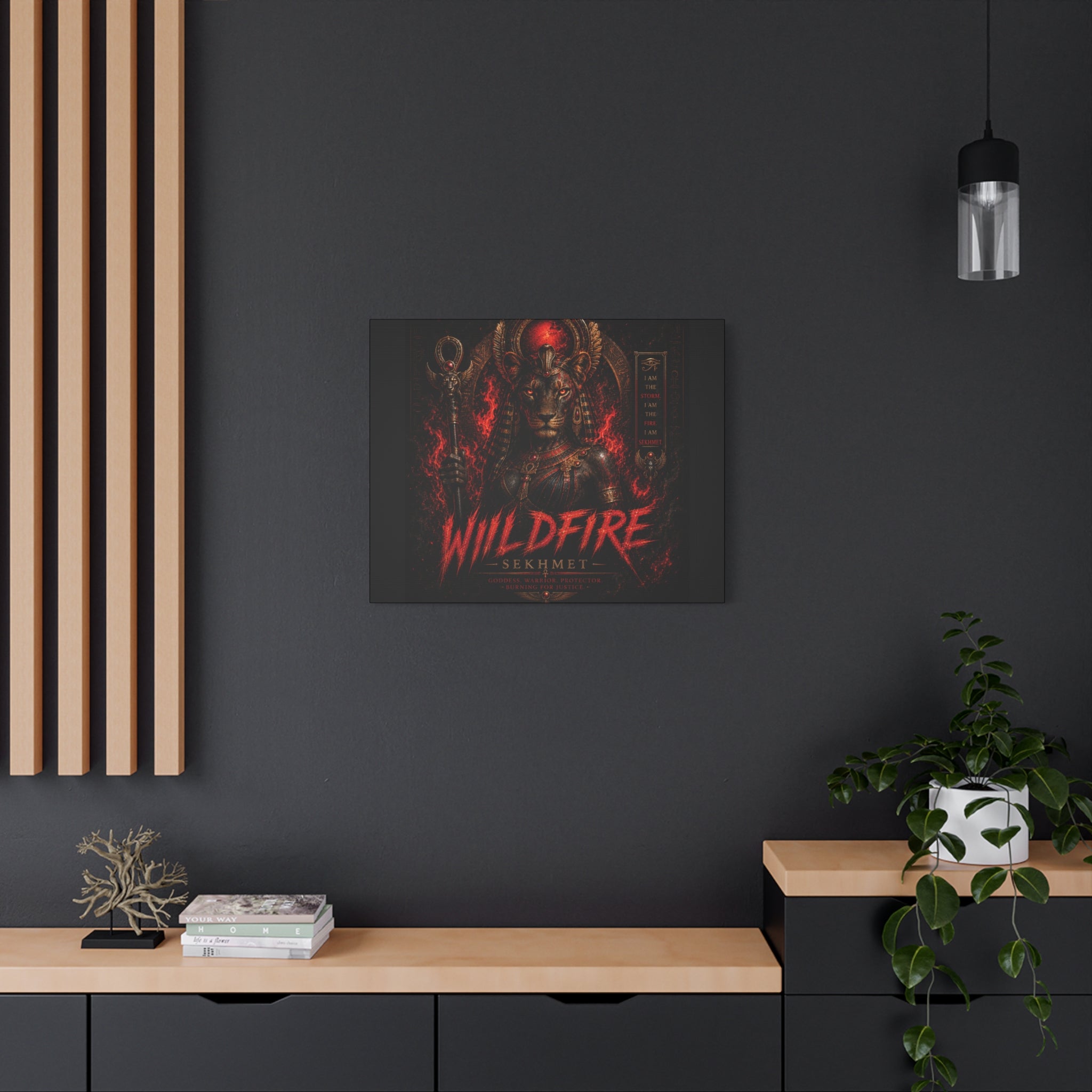 Wildfire Sekhmet Canvas — ‘WILDFIRE Matte Stretched Wall Art