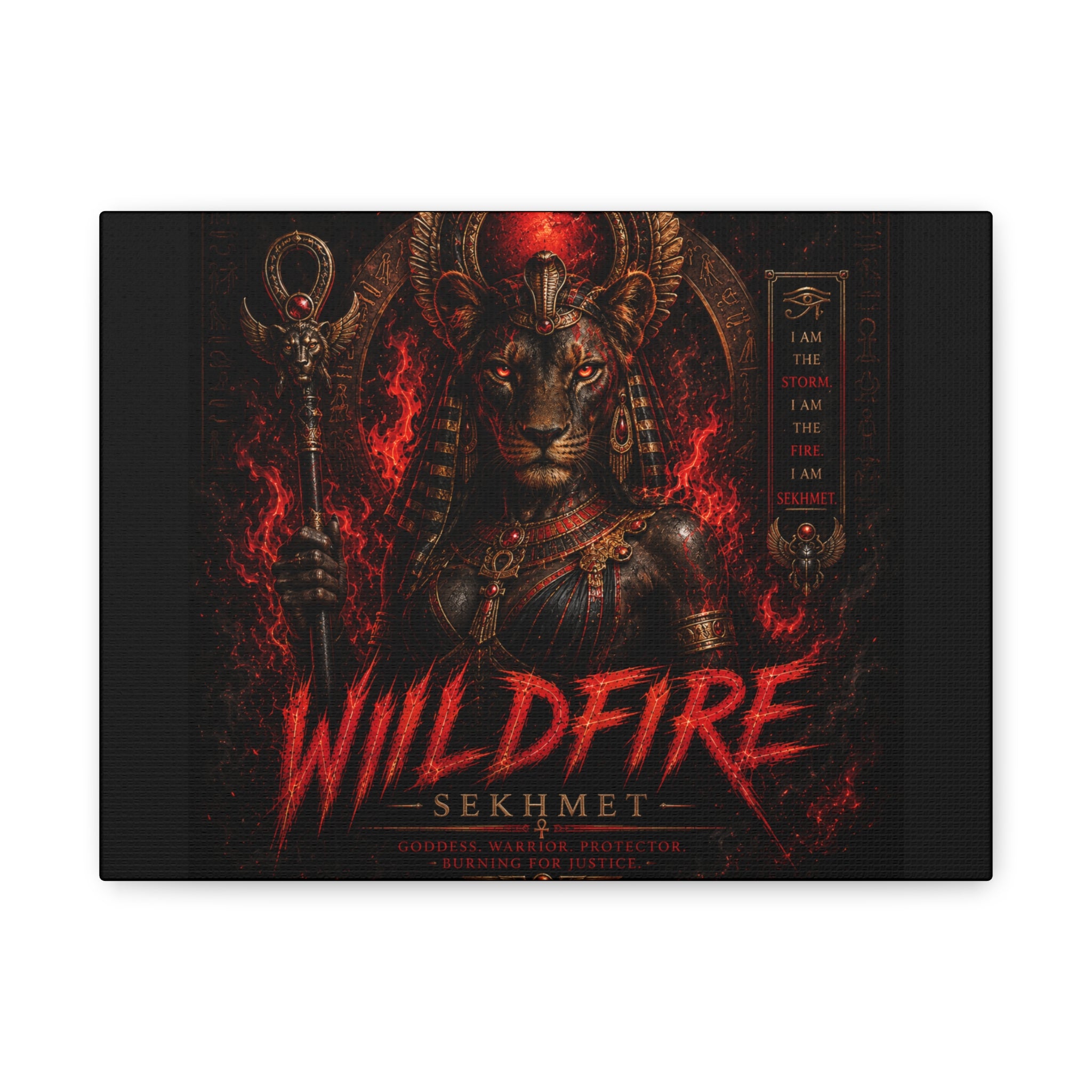 Wildfire Sekhmet Canvas — ‘WILDFIRE Matte Stretched Wall Art