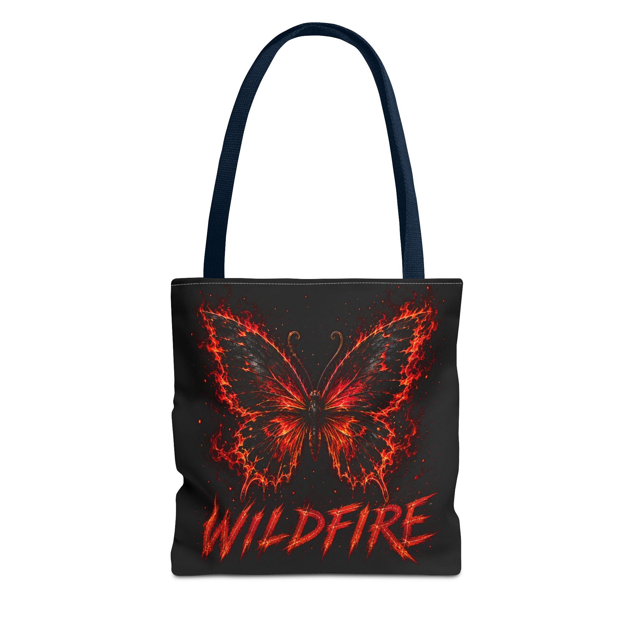 Wildfire Anubis Tote Bag — "Stay Fierce, Burn Bright" All-Over Print Tote