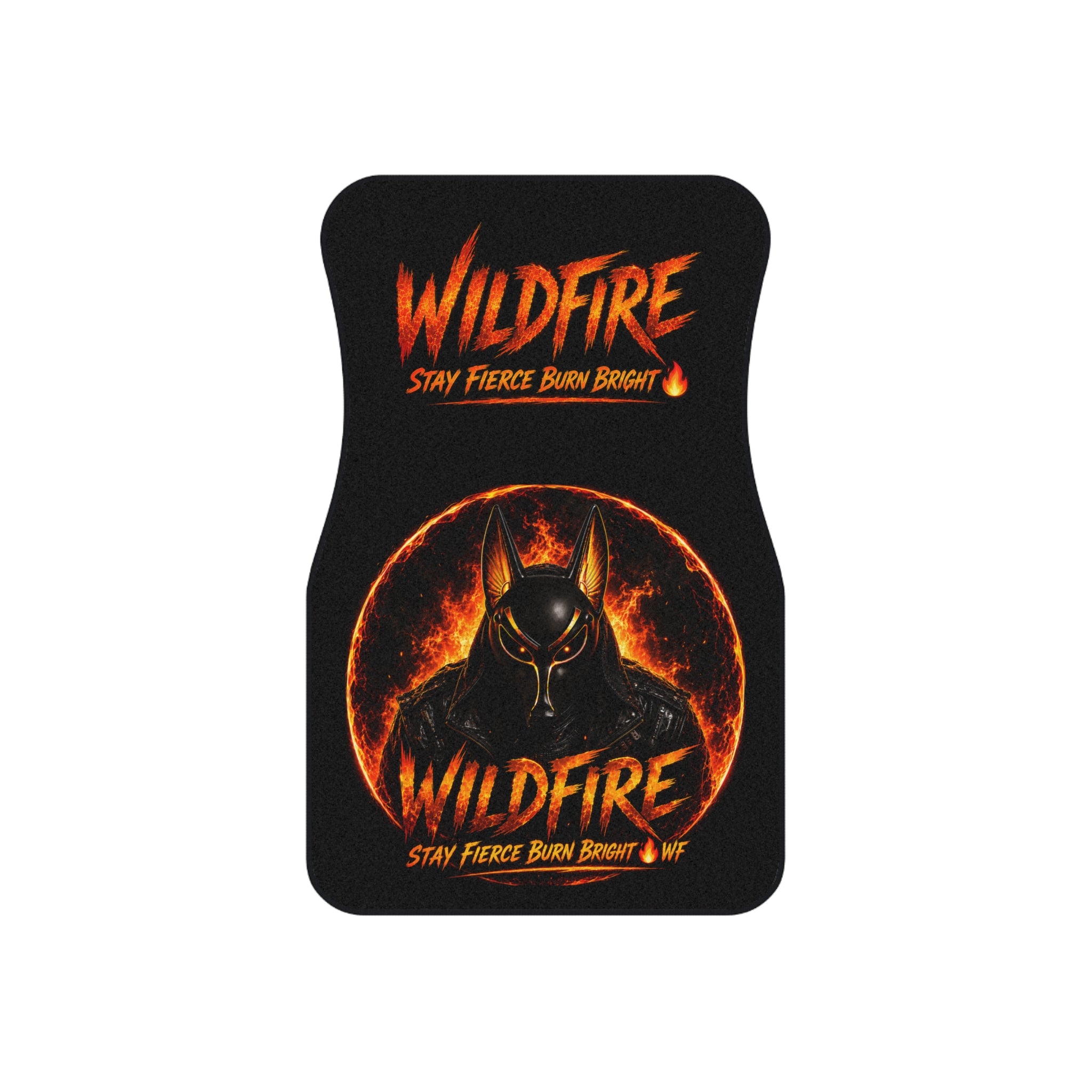 Wildfire Anubis Car Mats (Set of 4) — Stay Fierce Burn Bright Auto Floor Mats