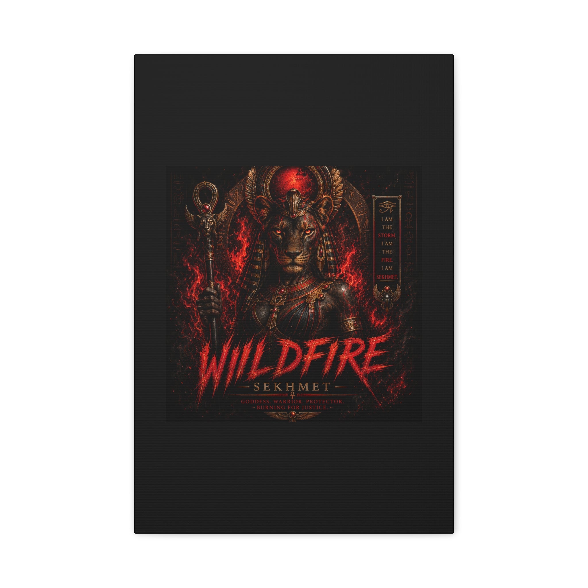 Wildfire Sekhmet Canvas — ‘WILDFIRE Matte Stretched Wall Art