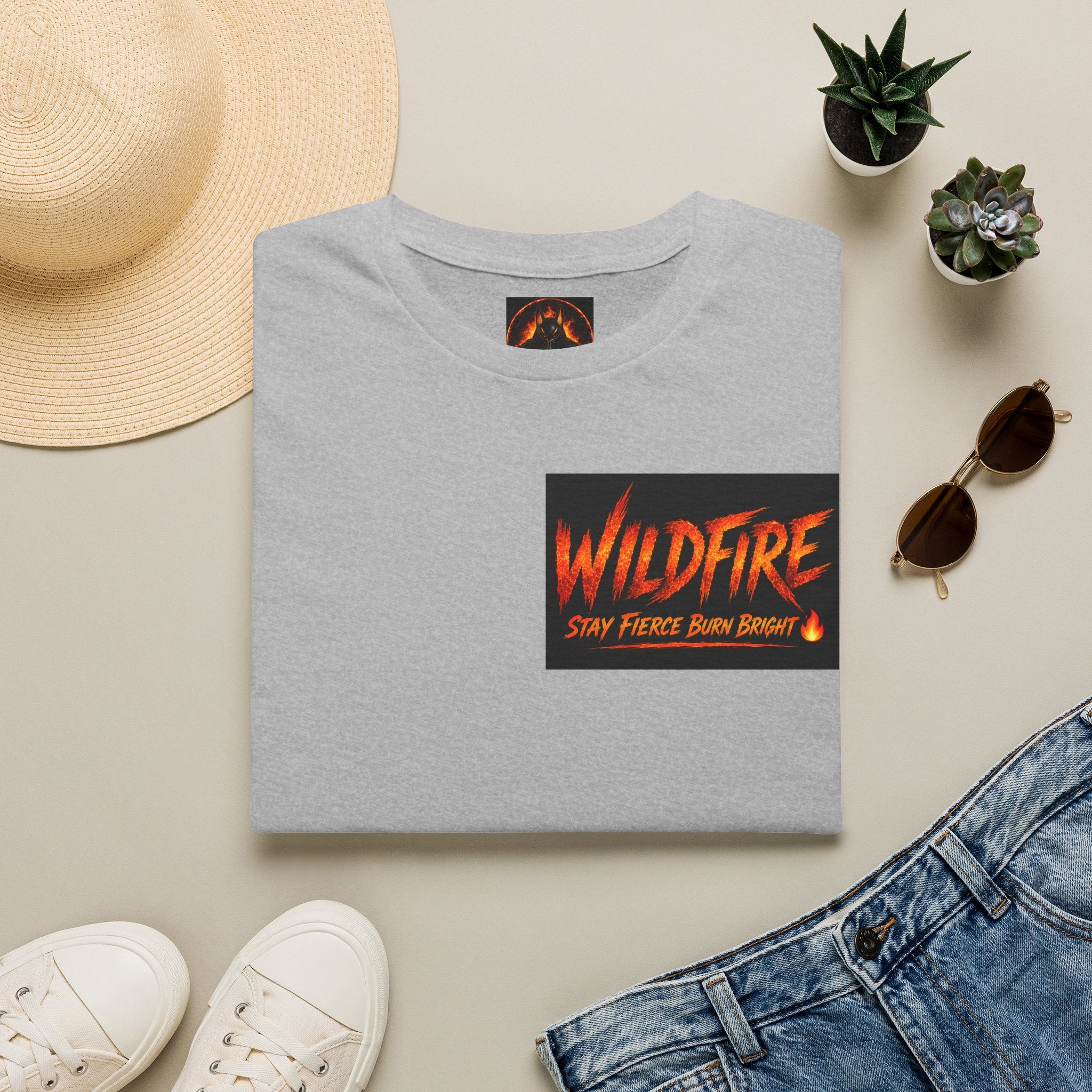 Wildfire Wolf T-Shirt - "Stay Fierce, Burn Bright" Graphic Tee
