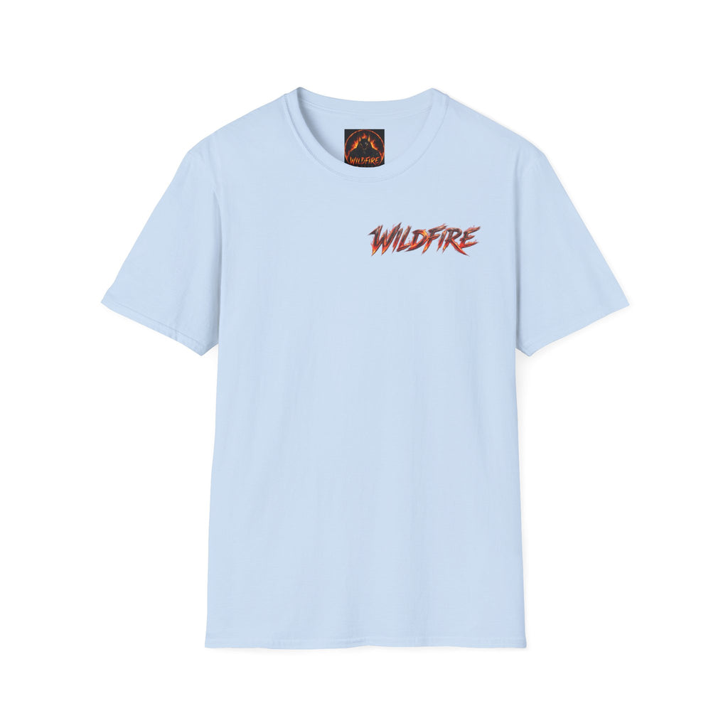 Wildfire Flame Graphic T-Shirt — Retro Flame Logo Tee