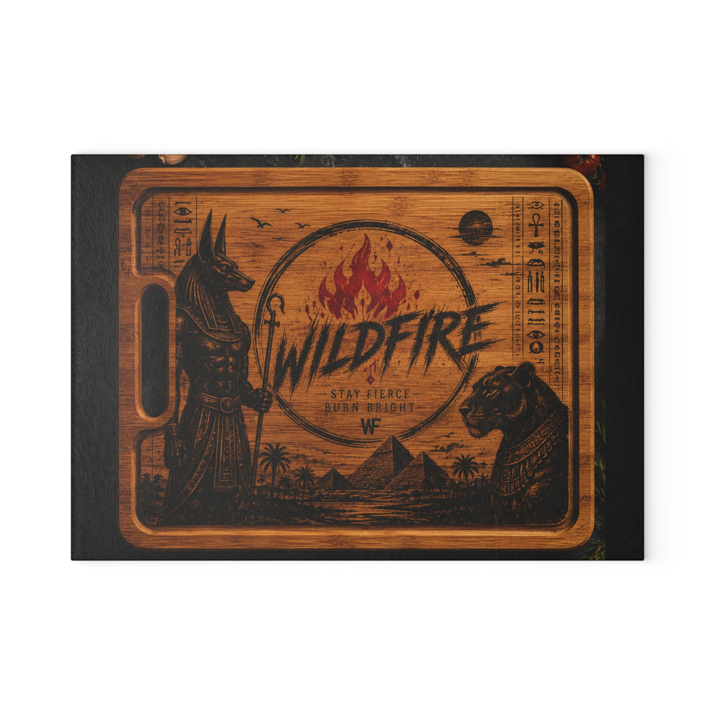 Wildfire Glass Cutting Board — Egyptian  Flame Kitchen Board
