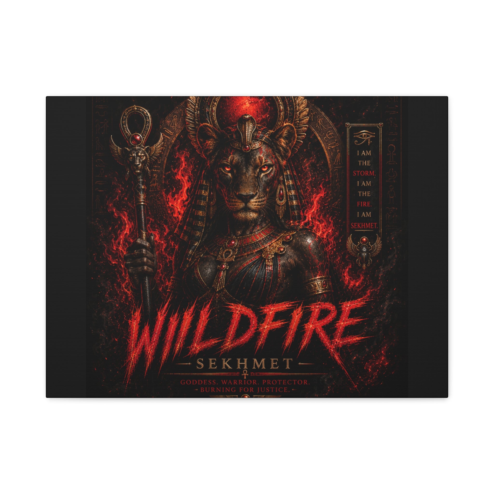 Wildfire Sekhmet Canvas — ‘WILDFIRE Matte Stretched Wall Art