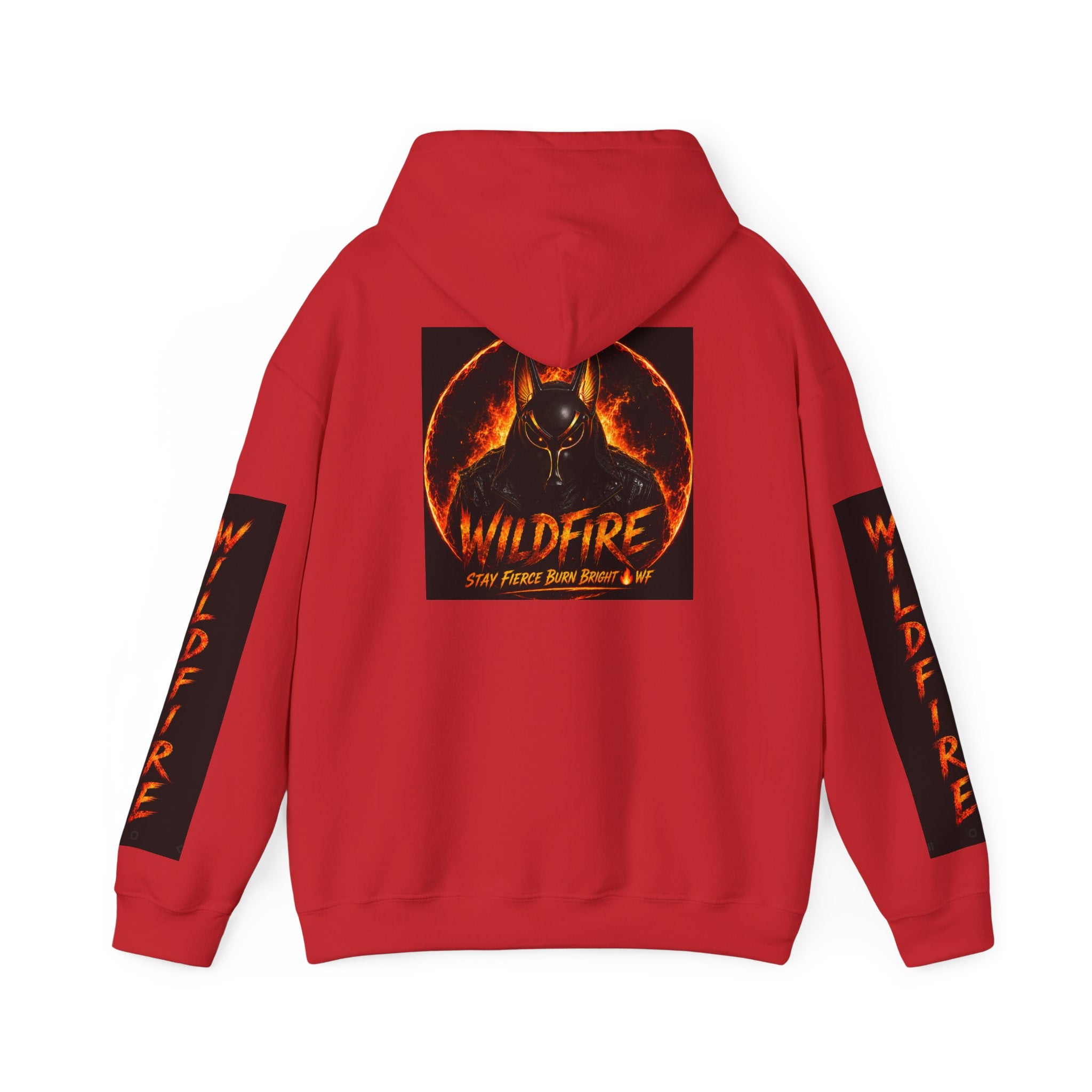 Wildfire Stay Fierce Burn Bright Hoodie — 'Wildfire' Flame Graphic Hooded Sweatshirt