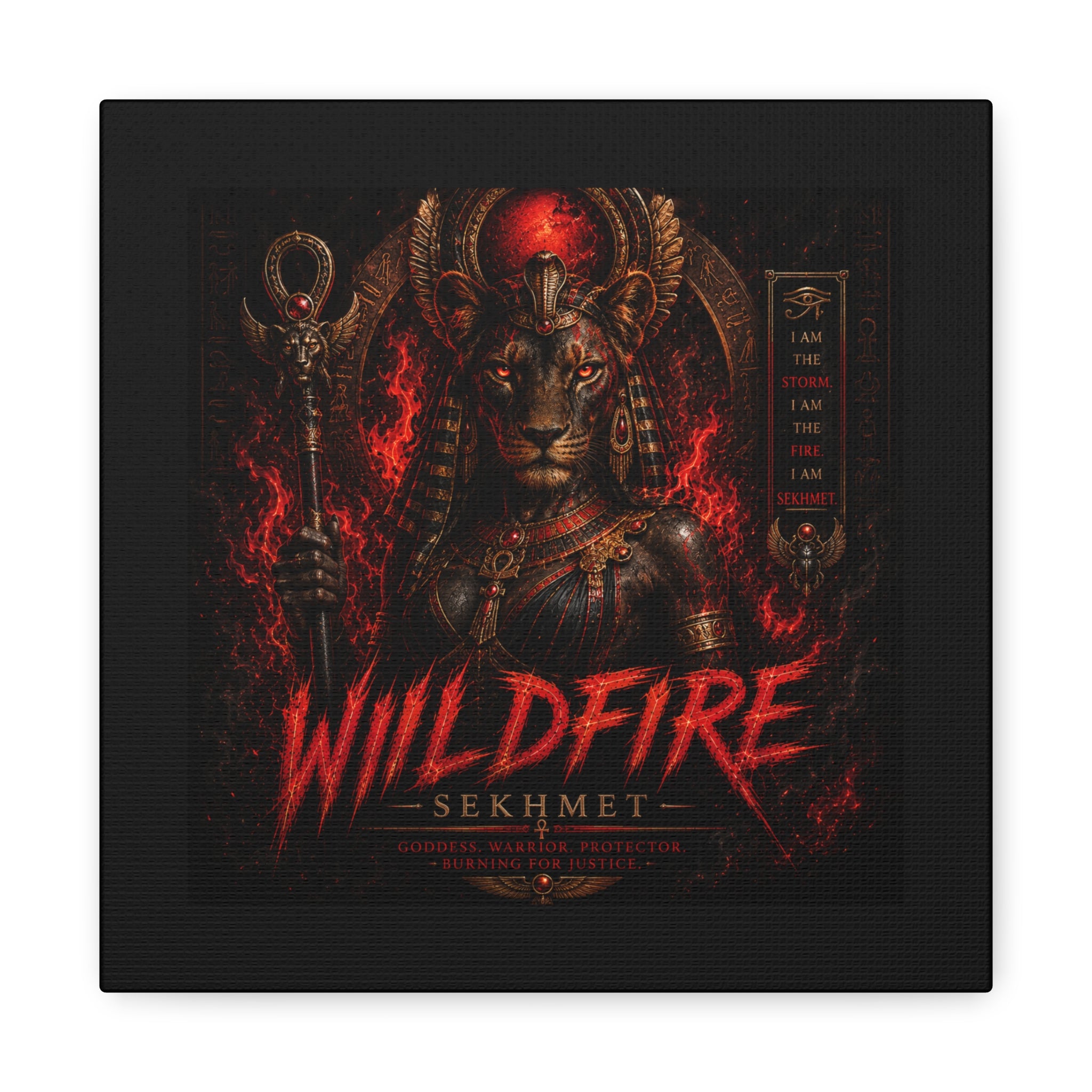 Wildfire Sekhmet Canvas — ‘WILDFIRE Matte Stretched Wall Art