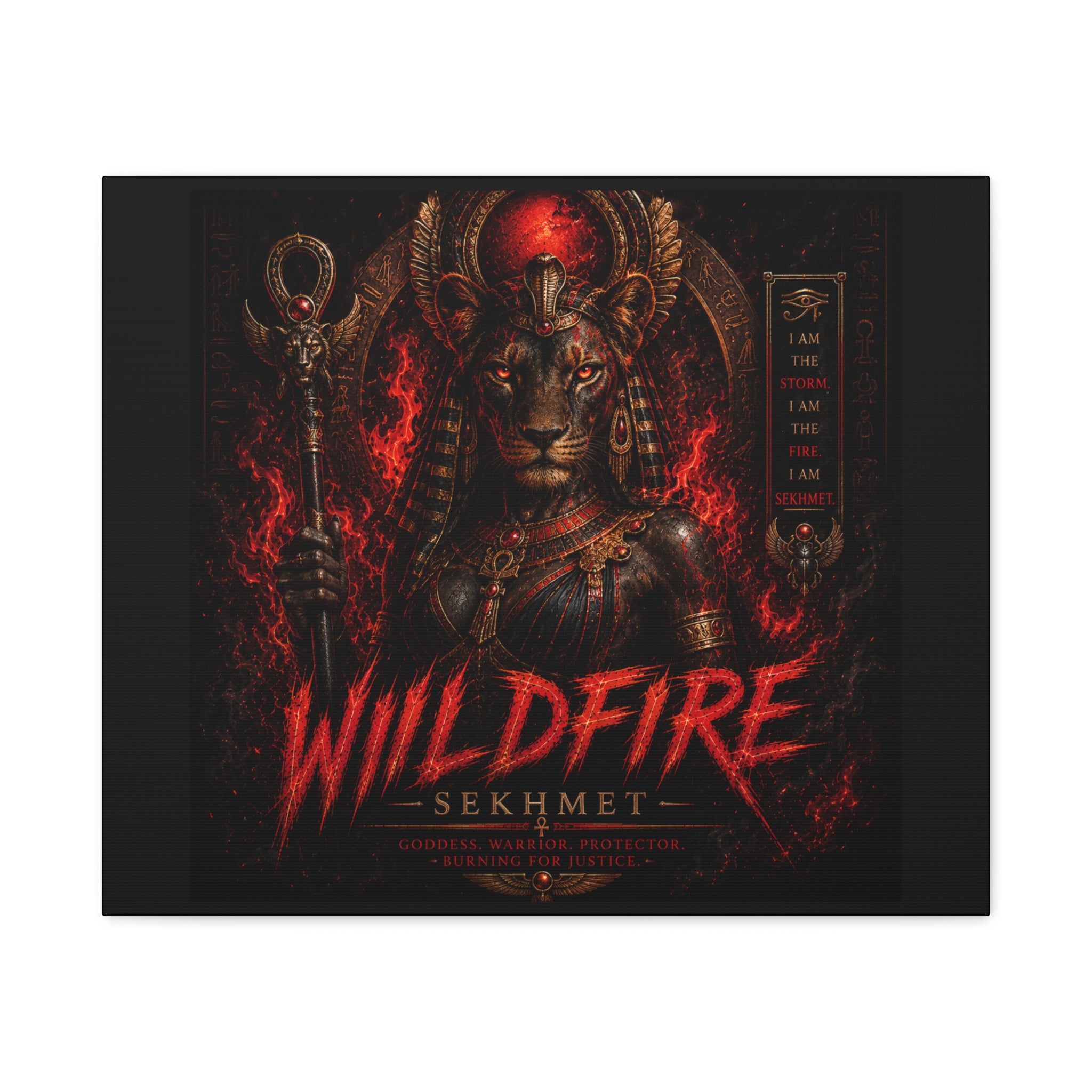 Wildfire Sekhmet Canvas — ‘WILDFIRE Matte Stretched Wall Art