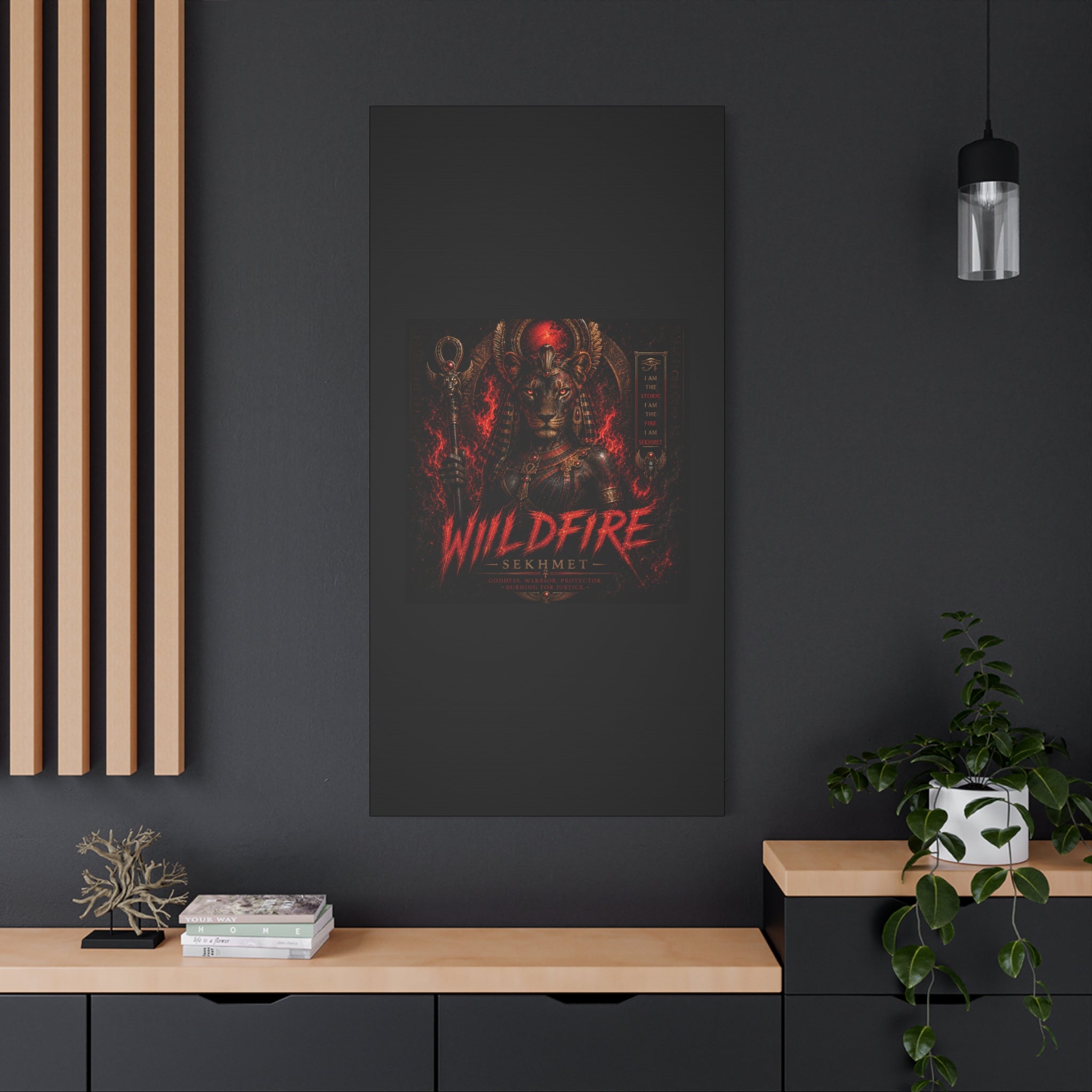 Wildfire Sekhmet Canvas — ‘WILDFIRE Matte Stretched Wall Art