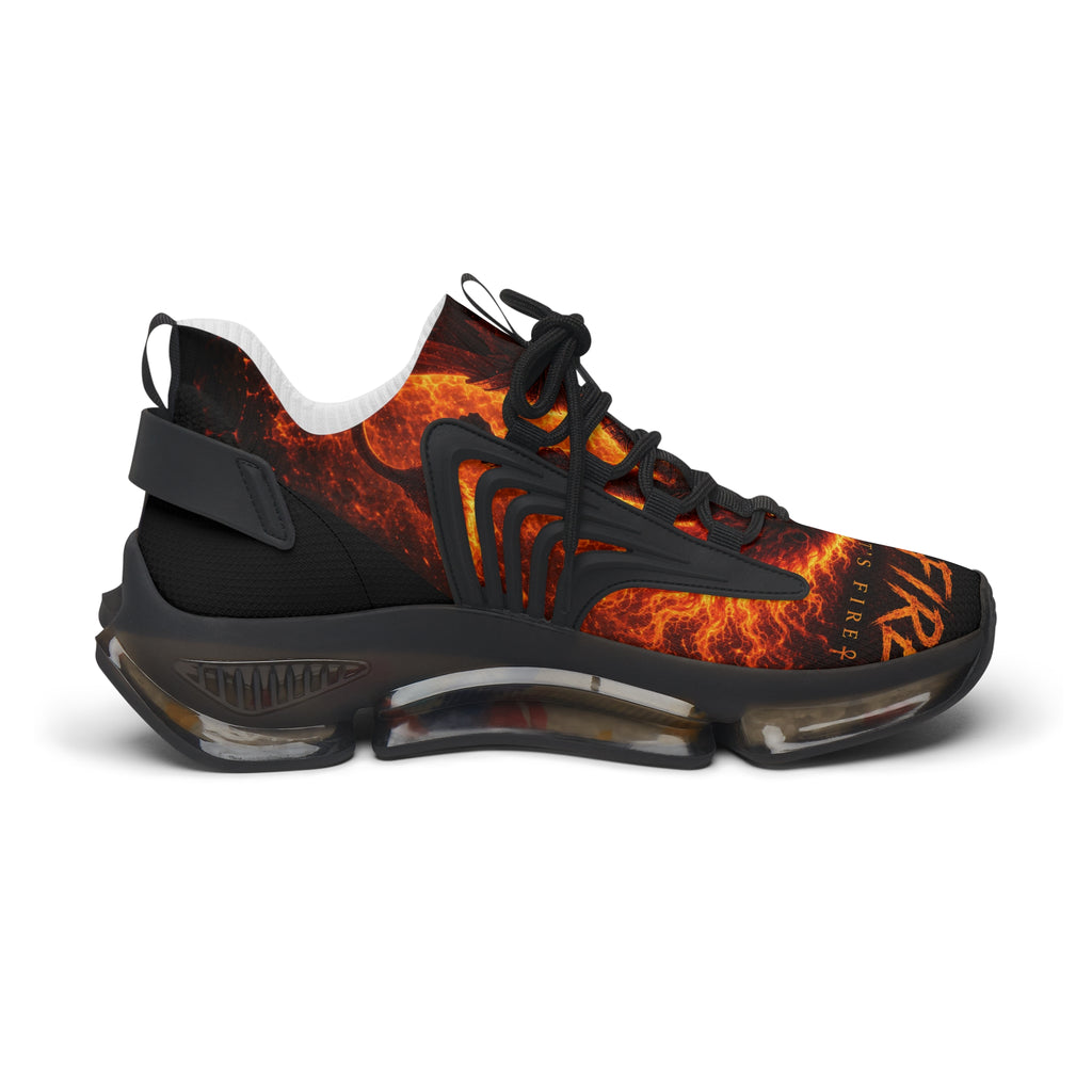 Women's Mesh Sneakers — Bold Sekhmet Print Athletic Shoes