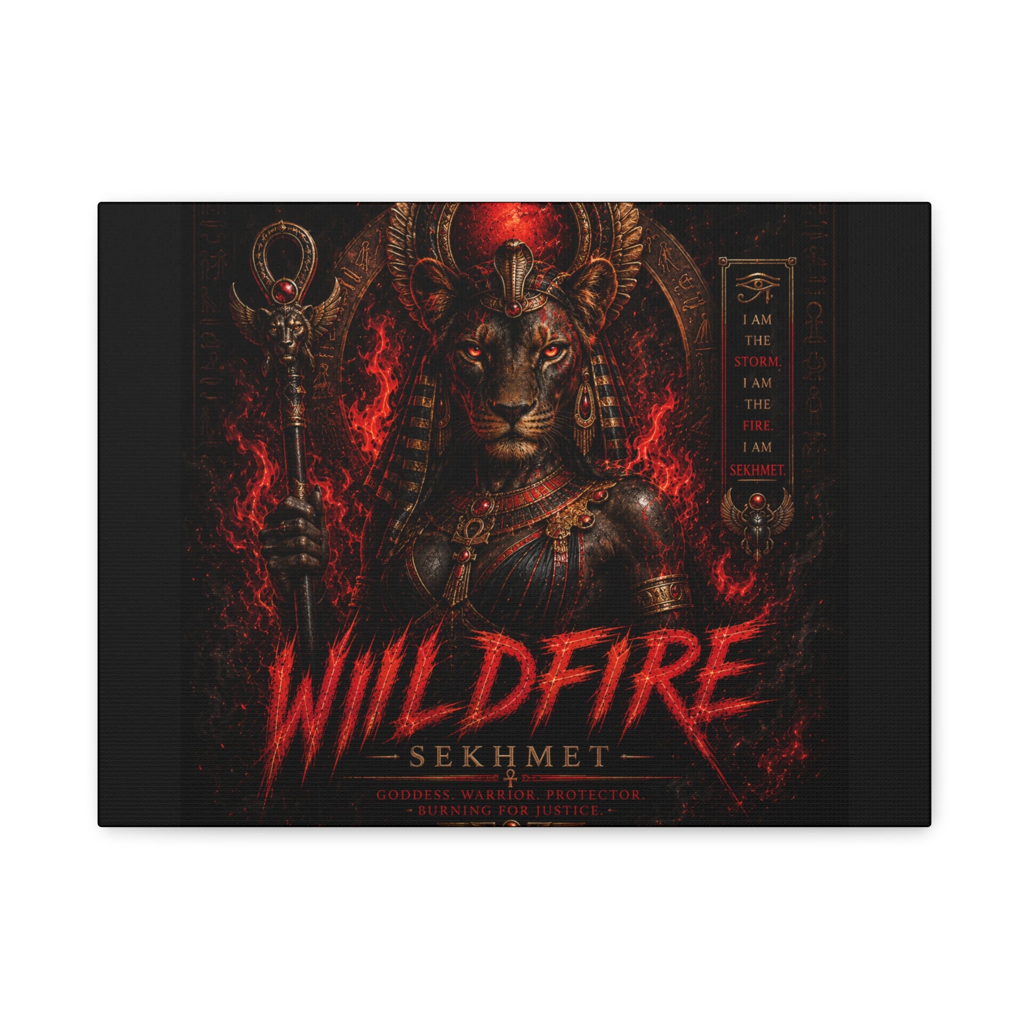 Wildfire Sekhmet Canvas — ‘WILDFIRE Matte Stretched Wall Art