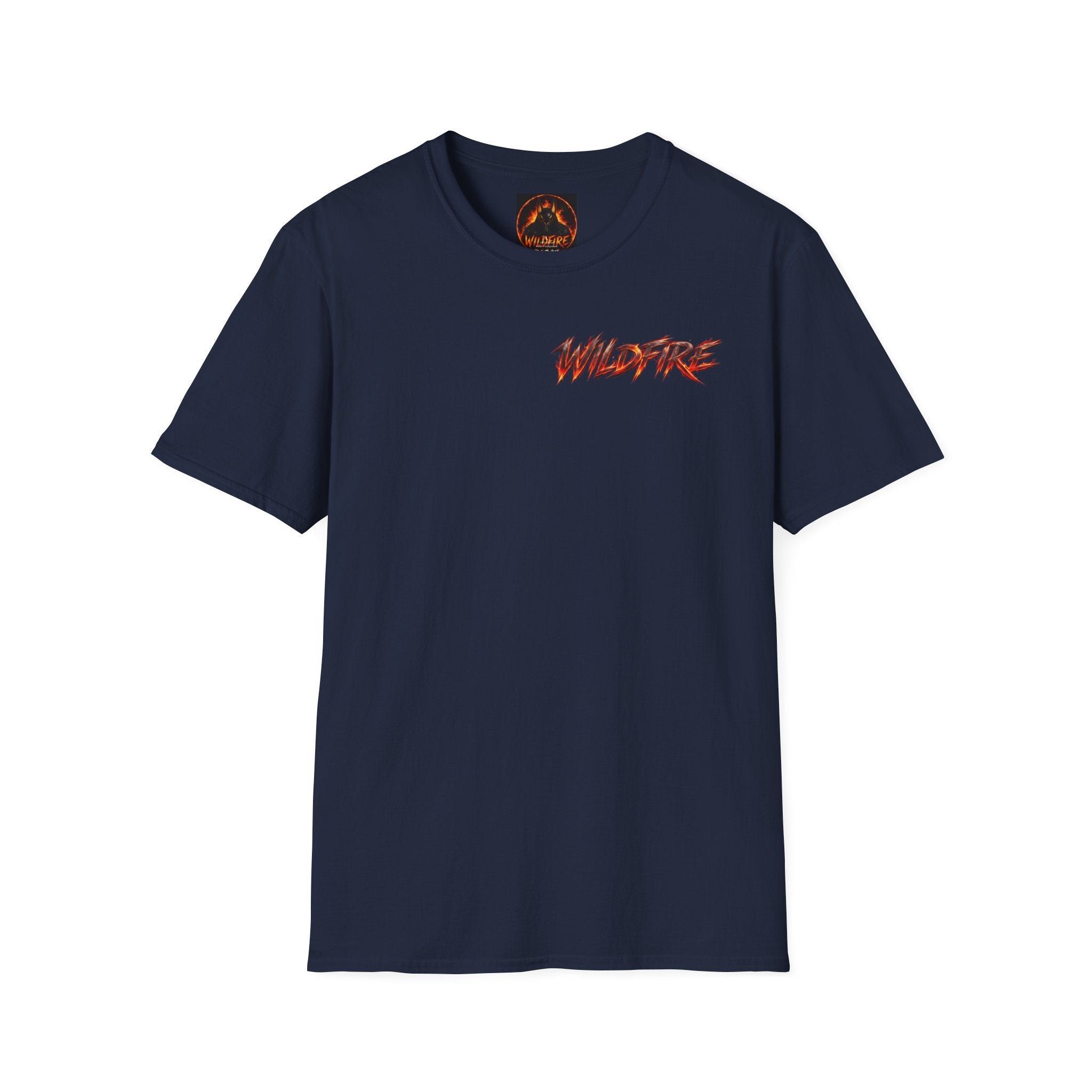 Wildfire Flame Graphic T-Shirt — Retro Flame Logo Tee