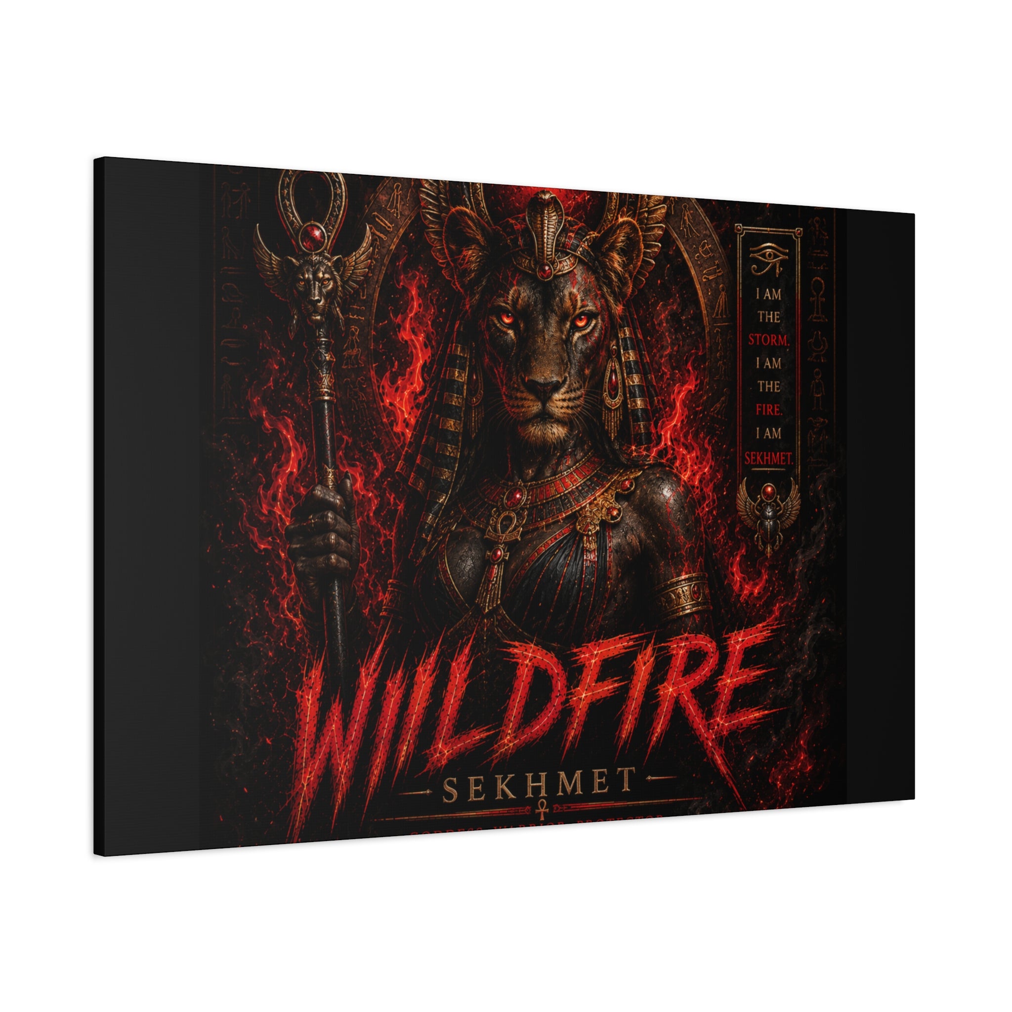 Wildfire Sekhmet Canvas — ‘WILDFIRE Matte Stretched Wall Art