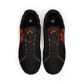 Wildfire Flame Lion Leather Sneakers — Men’s Low-Top Athletic Shoes