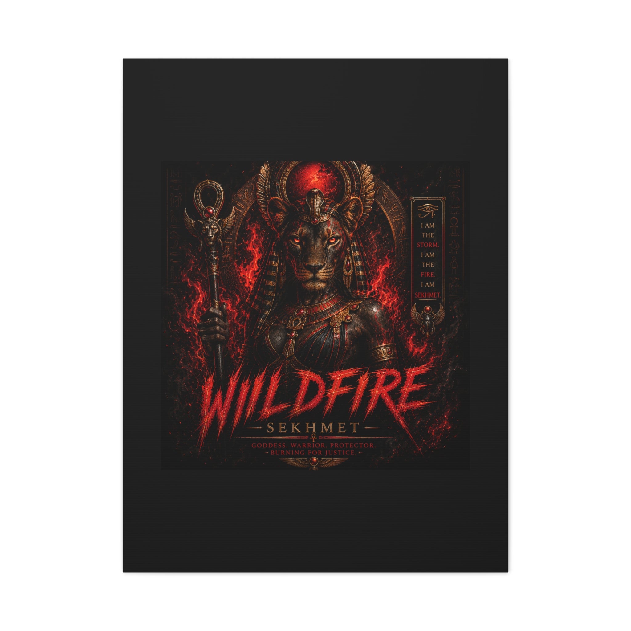 Wildfire Sekhmet Canvas — ‘WILDFIRE Matte Stretched Wall Art