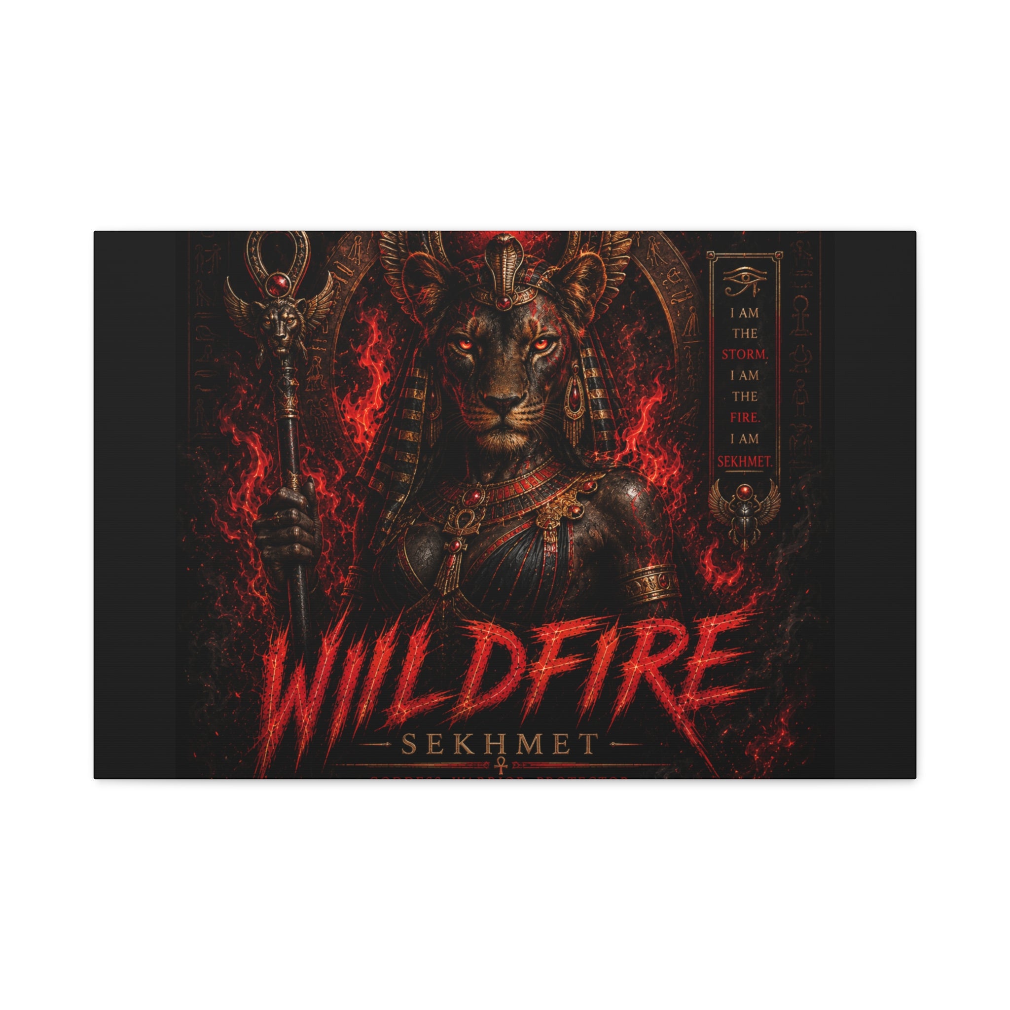 Wildfire Sekhmet Canvas — ‘WILDFIRE Matte Stretched Wall Art