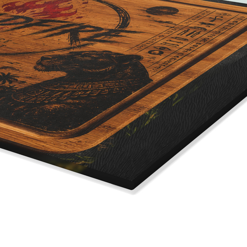 Wildfire Glass Cutting Board — Egyptian  Flame Kitchen Board