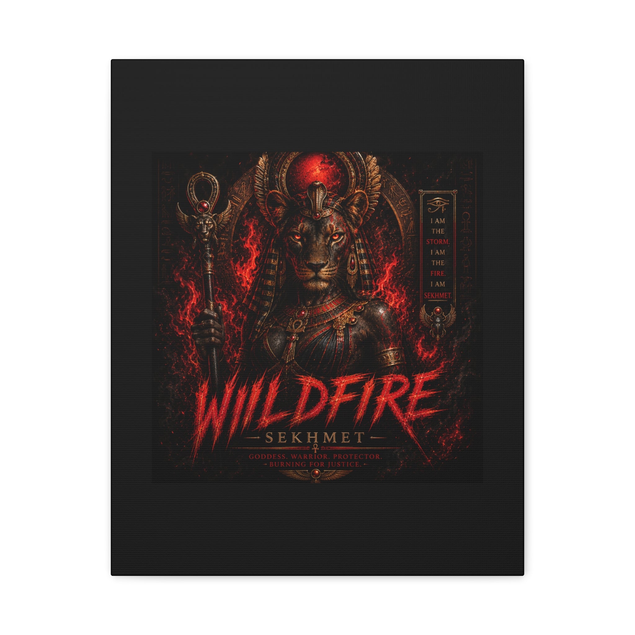 Wildfire Sekhmet Canvas — ‘WILDFIRE Matte Stretched Wall Art