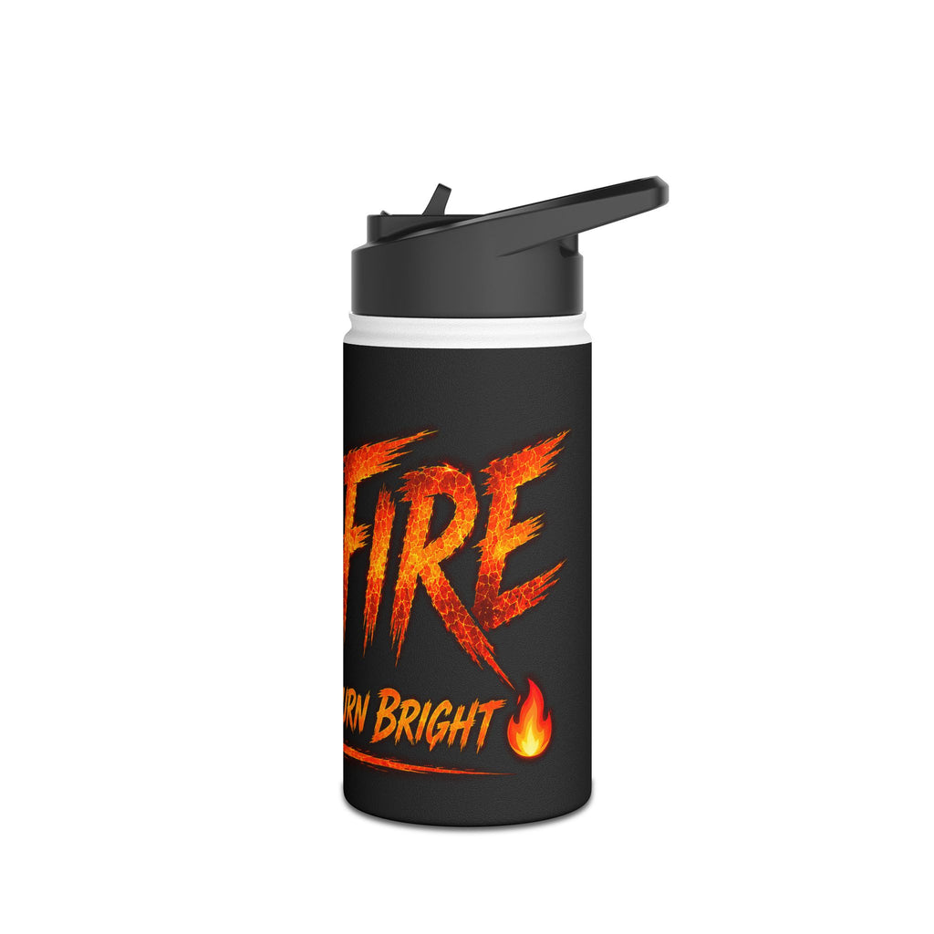 Wildfire Stainless Steel Water Bottle — “Fierce Burn Bright” Flame Logo