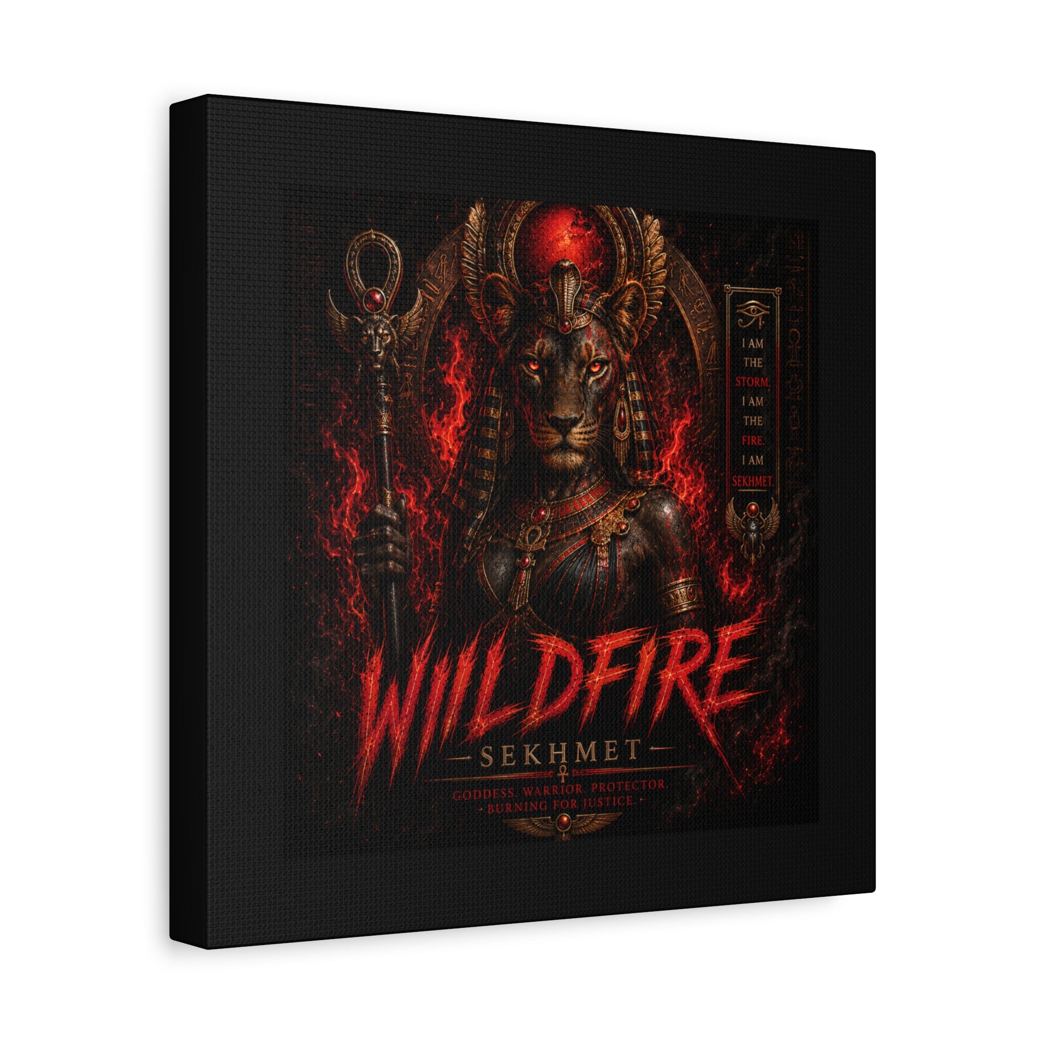 Wildfire Sekhmet Canvas — ‘WILDFIRE Matte Stretched Wall Art