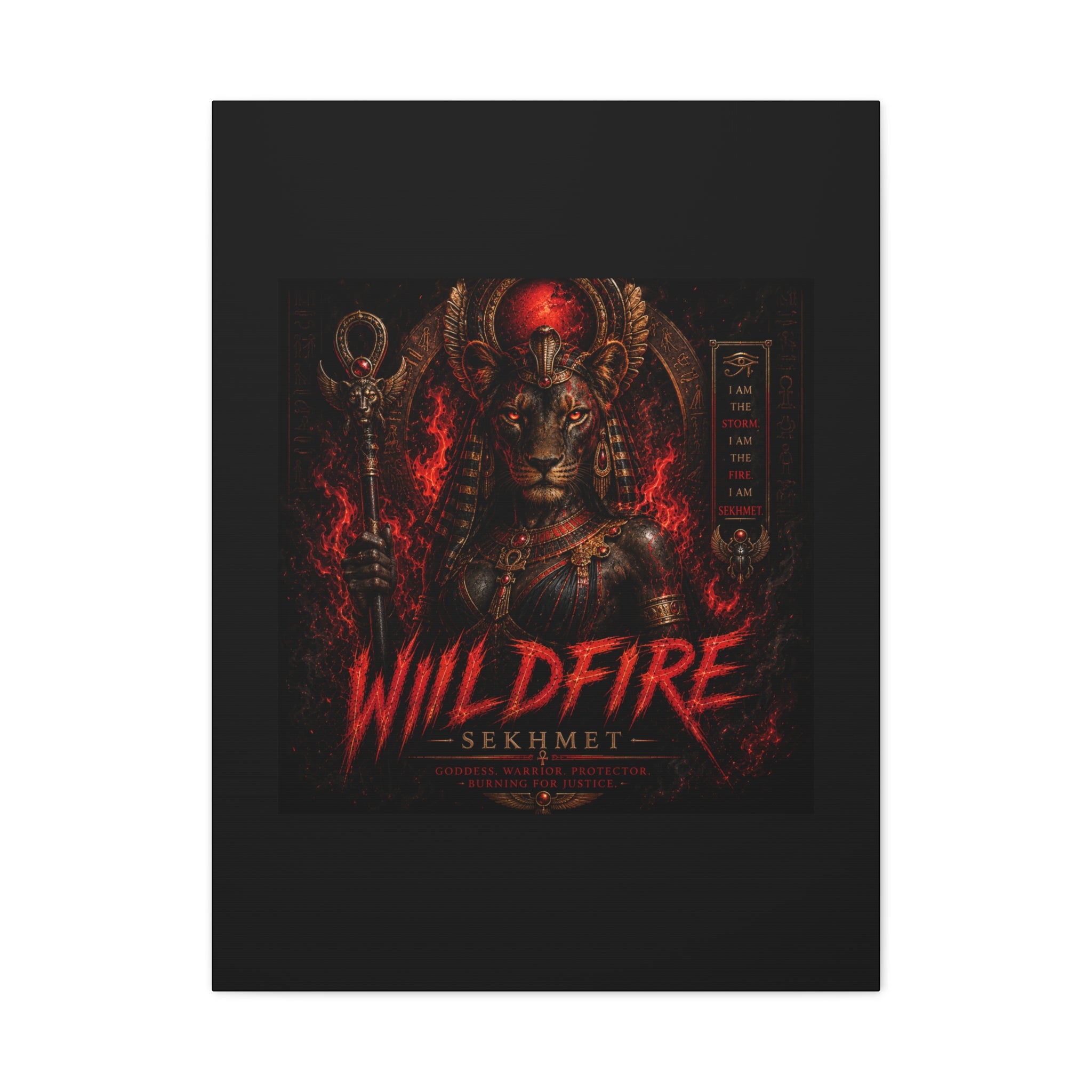 Wildfire Sekhmet Canvas — ‘WILDFIRE Matte Stretched Wall Art