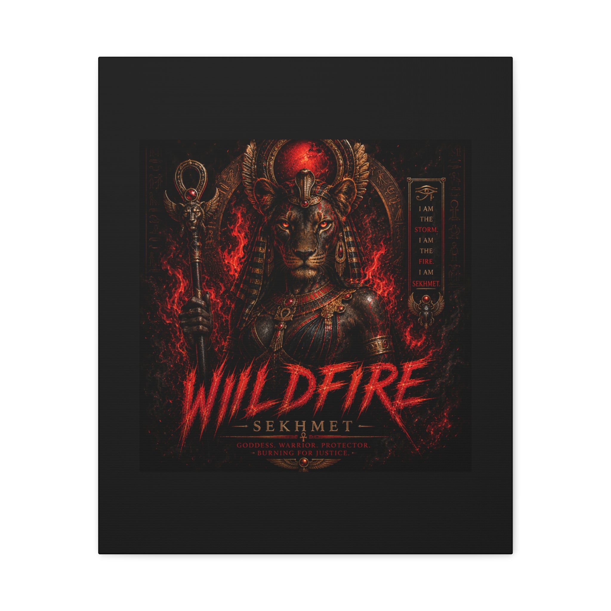 Wildfire Sekhmet Canvas — ‘WILDFIRE Matte Stretched Wall Art