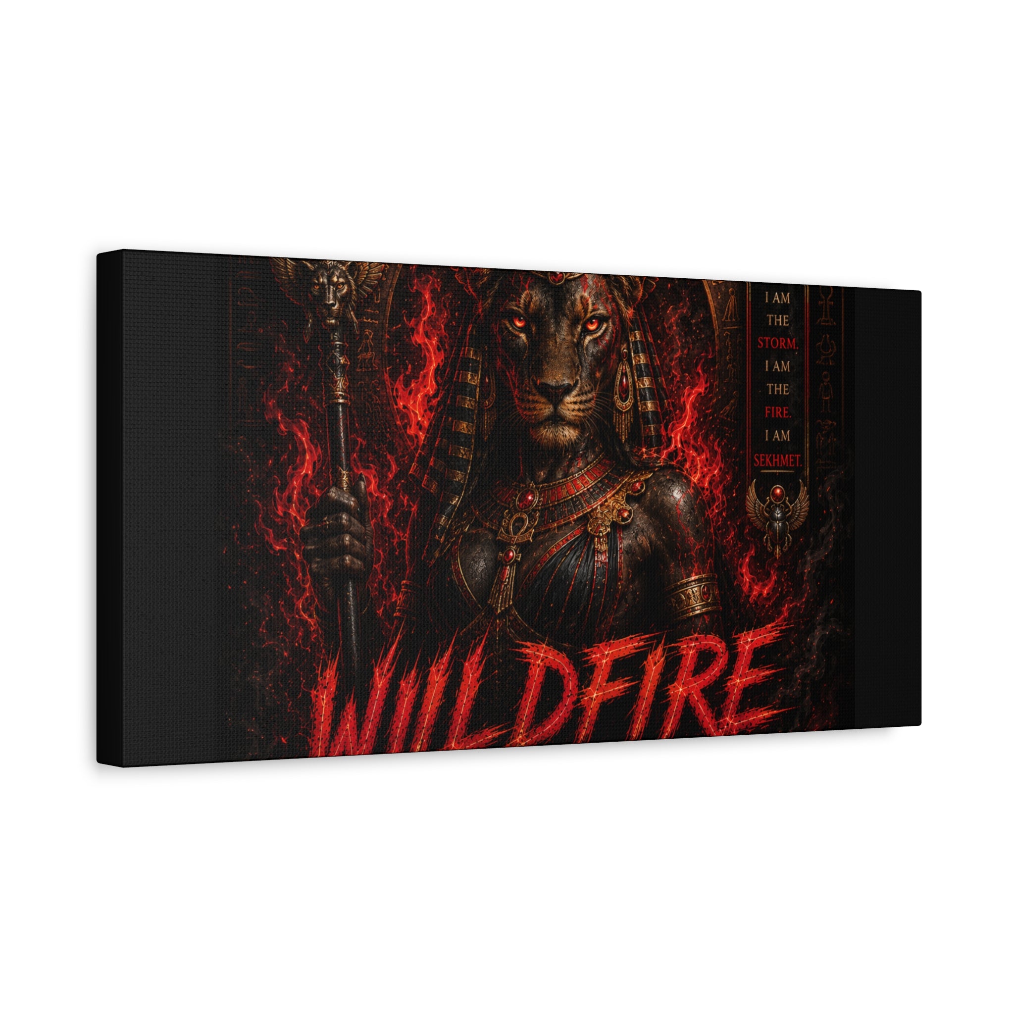 Wildfire Sekhmet Canvas — ‘WILDFIRE Matte Stretched Wall Art