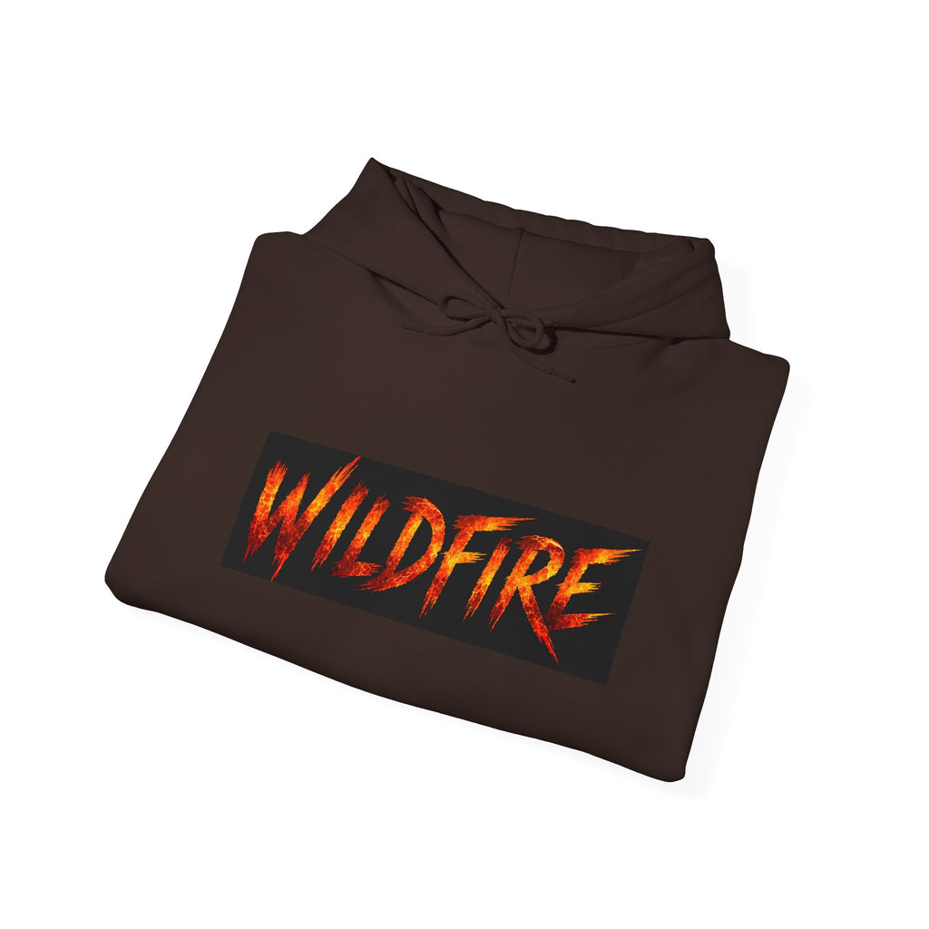 Wildfire Wings Hoodie — 'Wildfire' Flame Lettering & Back Art