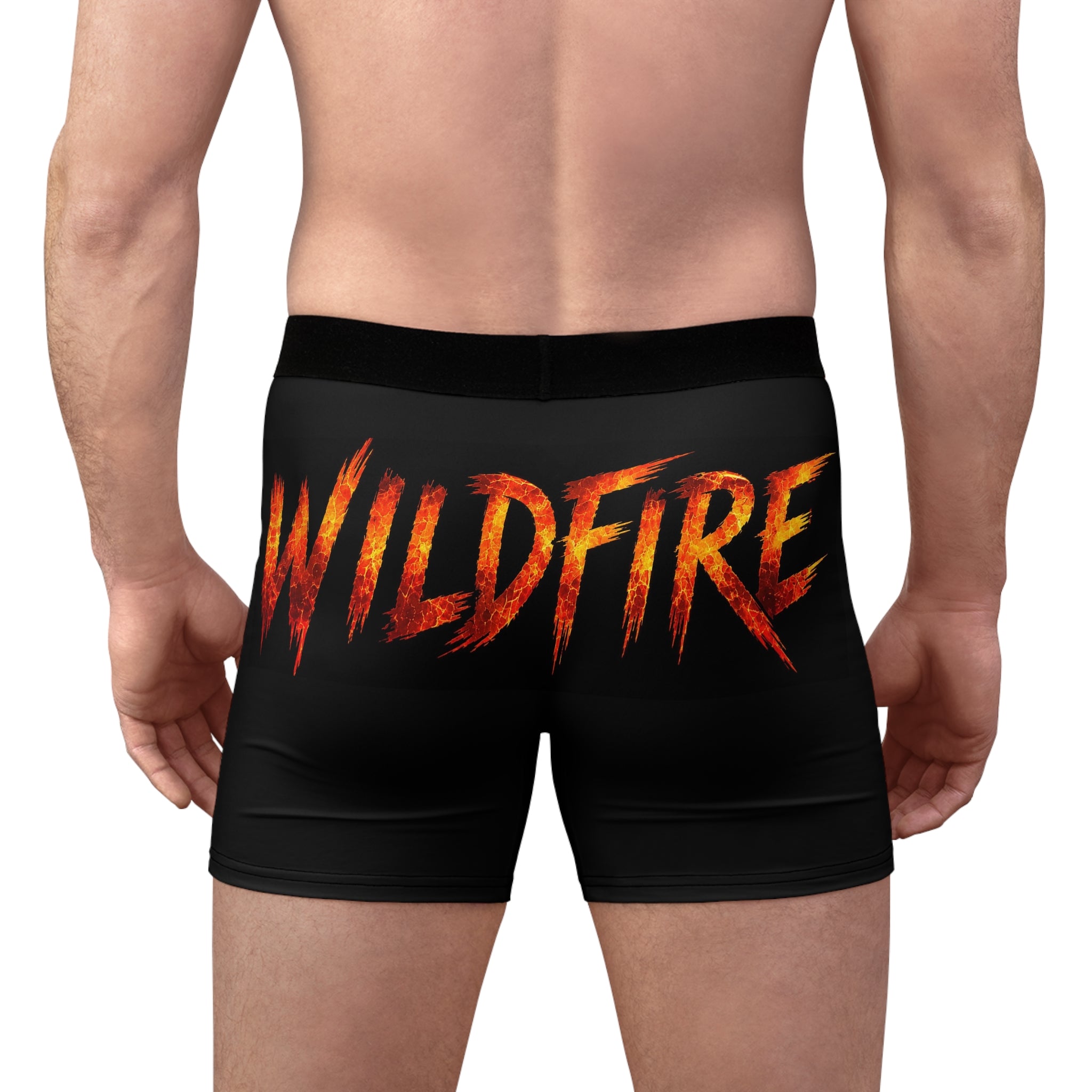Wildfire Skull Boxer Briefs — Fiery Graphic Men’s Underwear