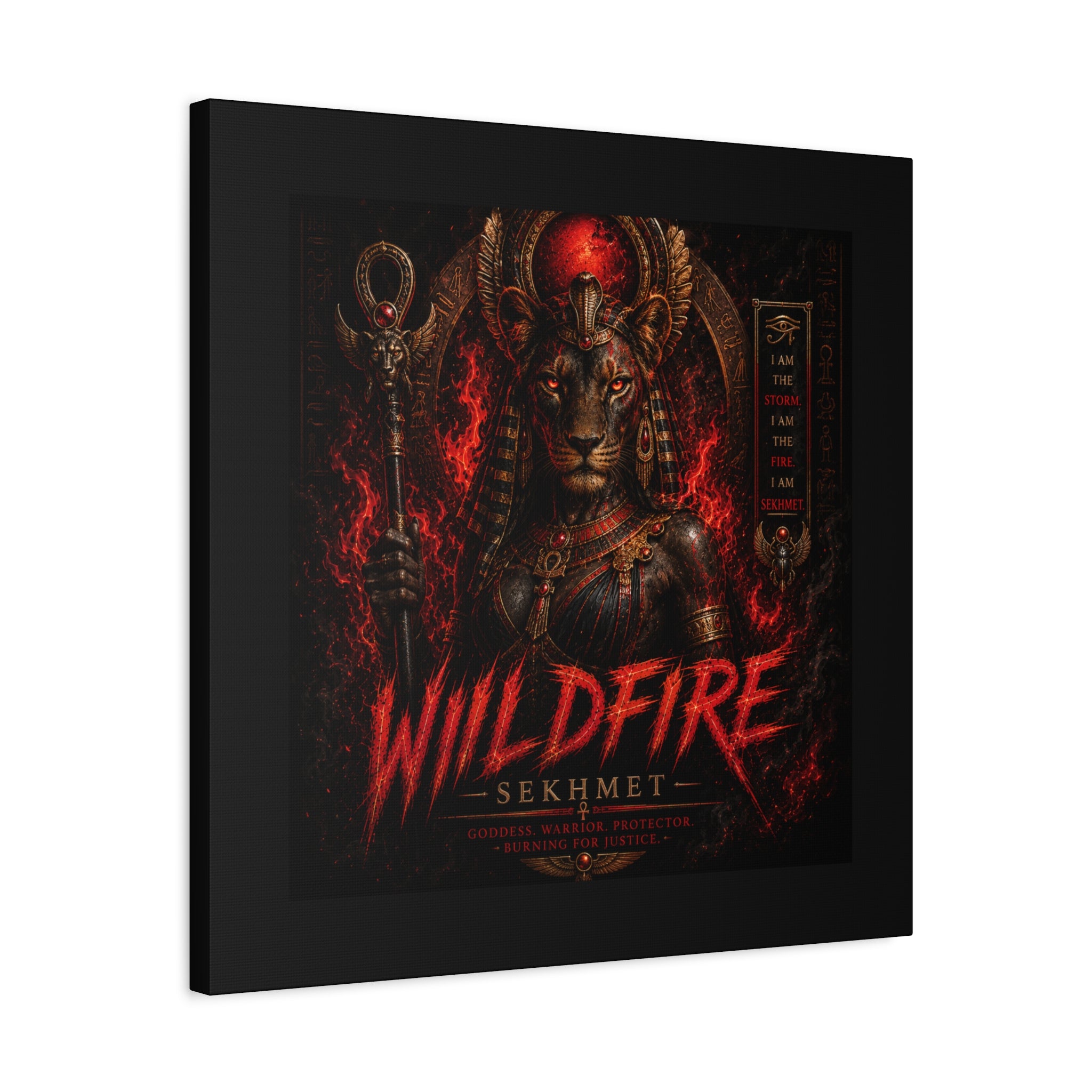 Wildfire Sekhmet Canvas — ‘WILDFIRE Matte Stretched Wall Art