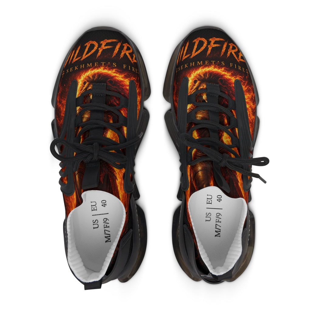 Women's Mesh Sneakers — Bold Sekhmet Print Athletic Shoes