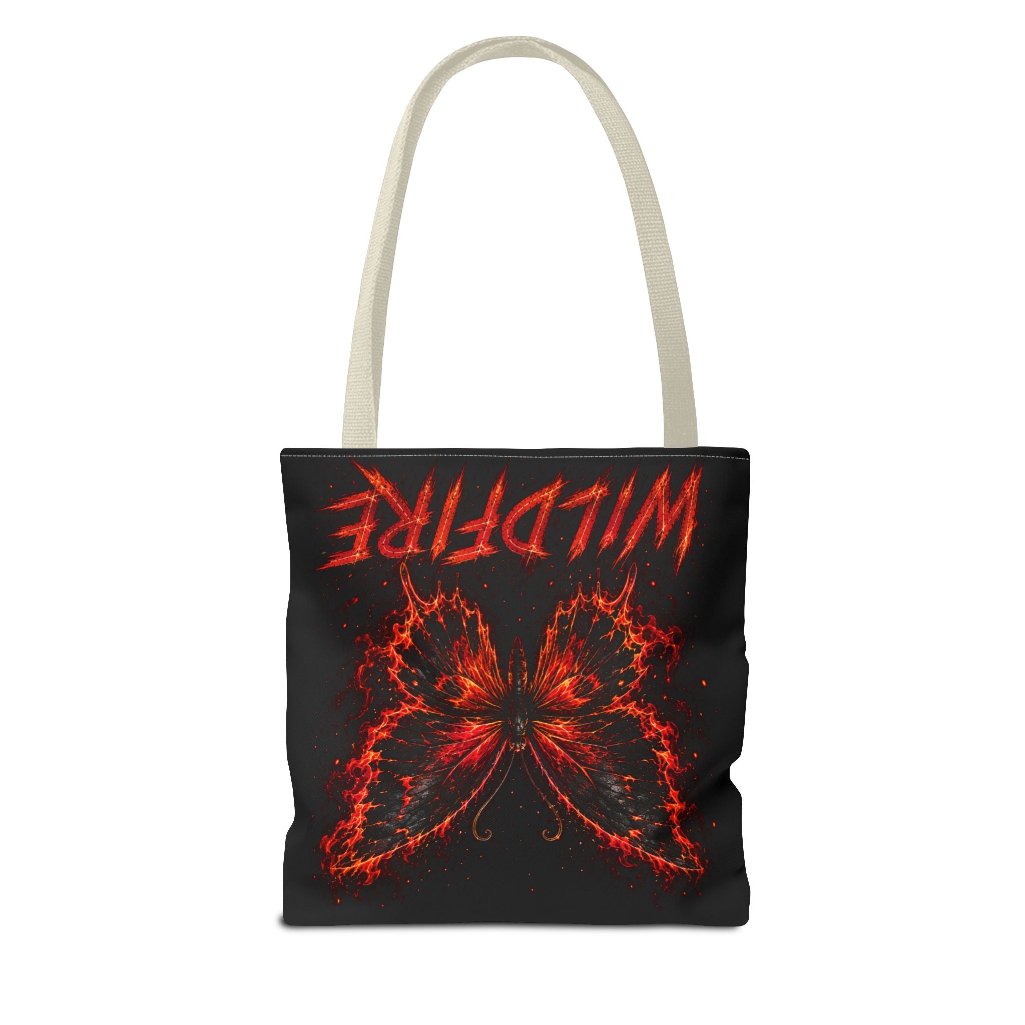 Wildfire Anubis Tote Bag — "Stay Fierce, Burn Bright" All-Over Print Tote