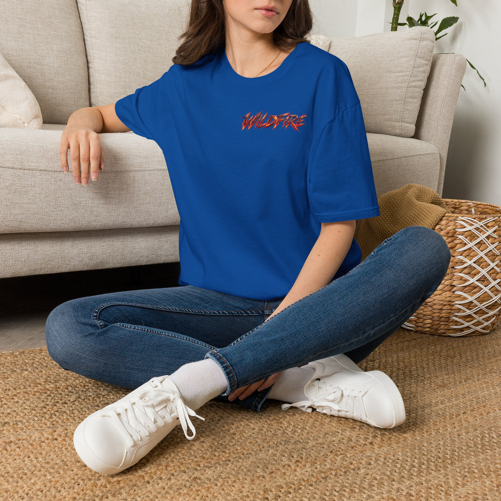 Wildfire Flame Graphic T-Shirt — Retro Flame Logo Tee