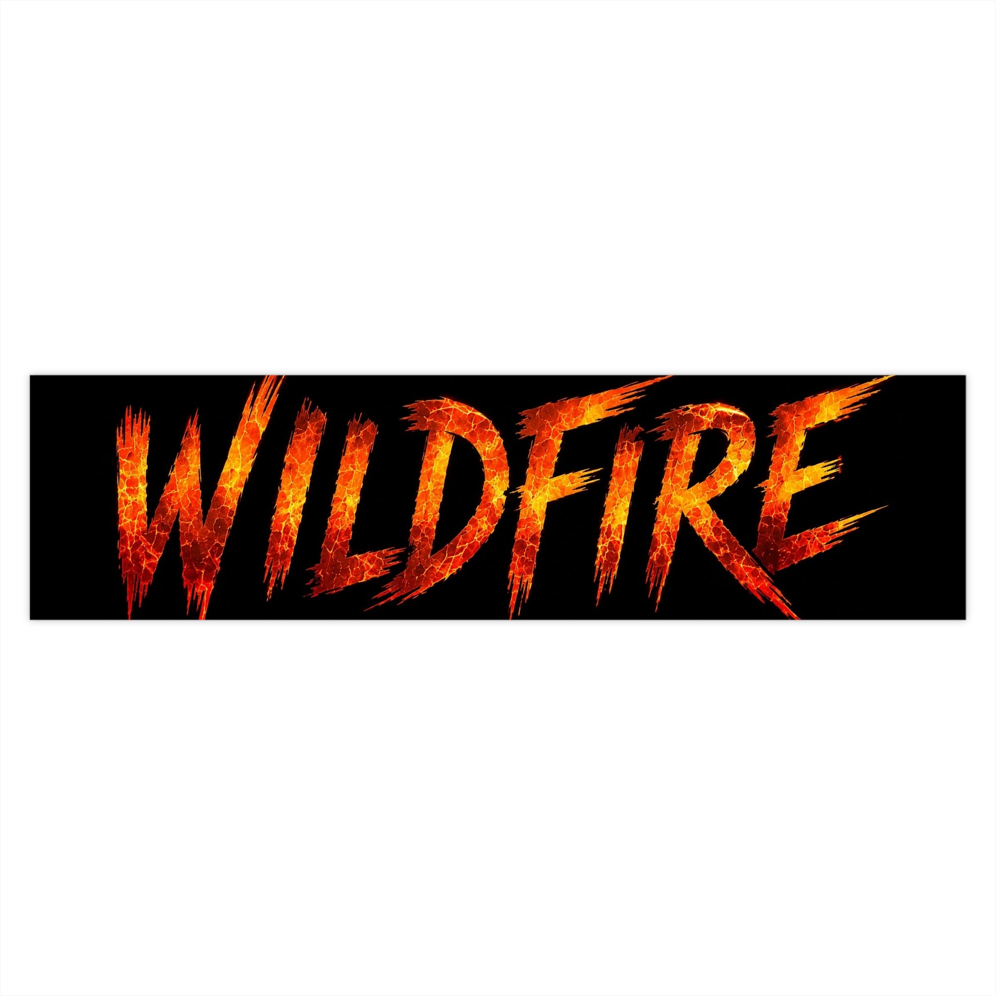Wildfire Bumper Sticker – Fiery Logo Car Decal