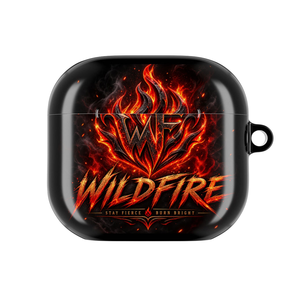 Wildfire Flame Guitar AirPod Case — Rock Music Protective Charging Cover