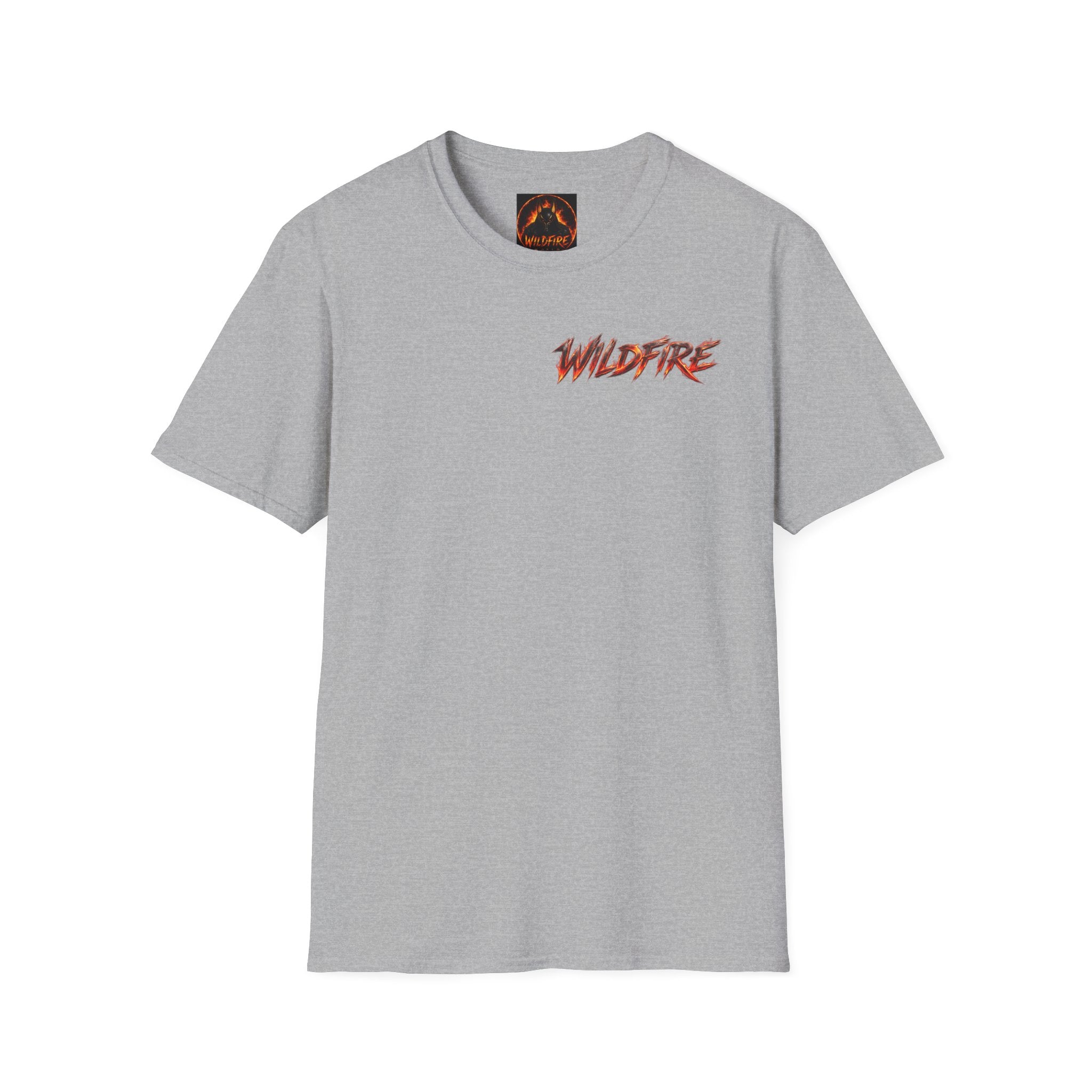 Wildfire Flame Graphic T-Shirt — Retro Flame Logo Tee