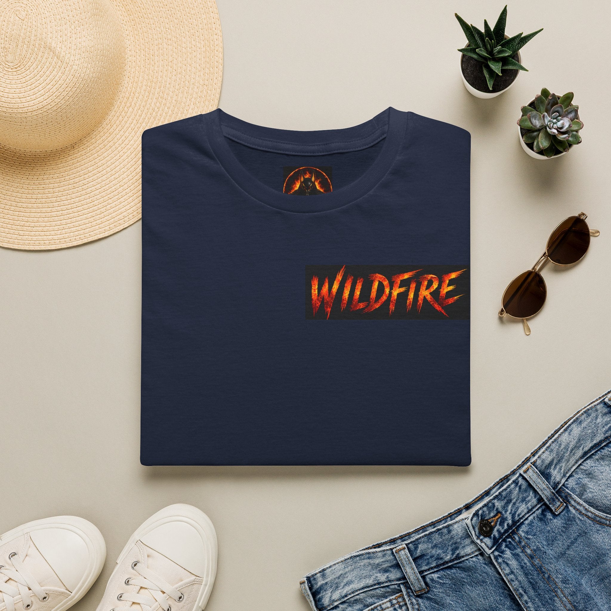 Wildfire Wolf Pack T-Shirt — Bold Flame Logo Tee