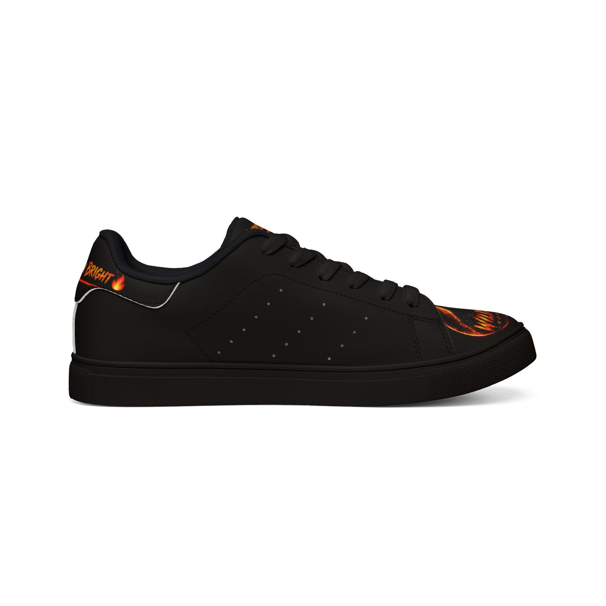 Men's Low-Top Sneakers — "Stay Fierce, Burn Bright" Flame Graphic