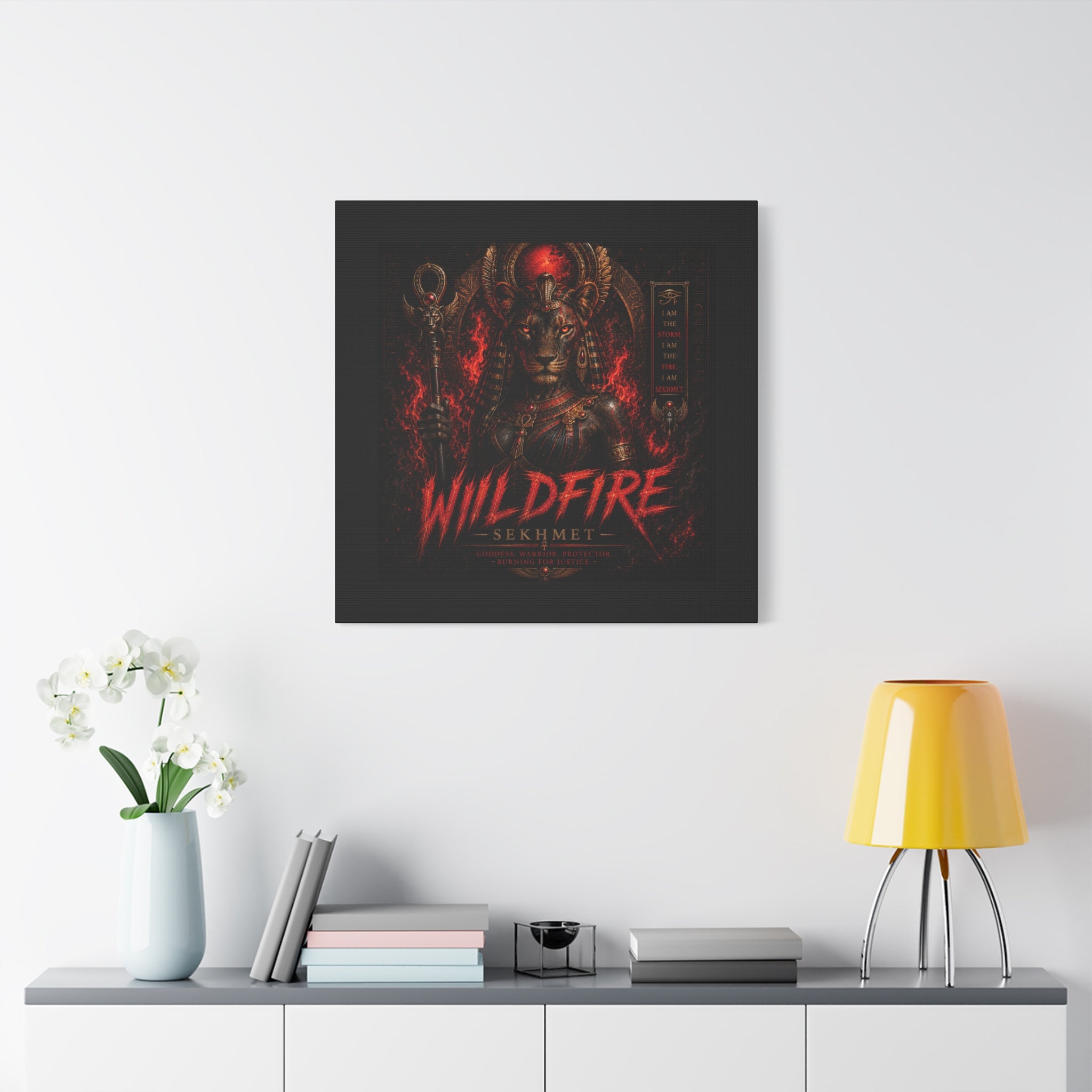 Wildfire Sekhmet Canvas — ‘WILDFIRE Matte Stretched Wall Art
